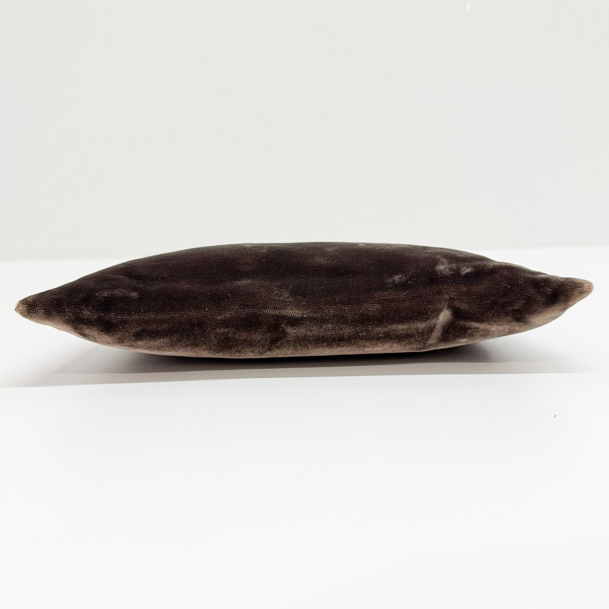 Brown Velvet Shoulder Bag