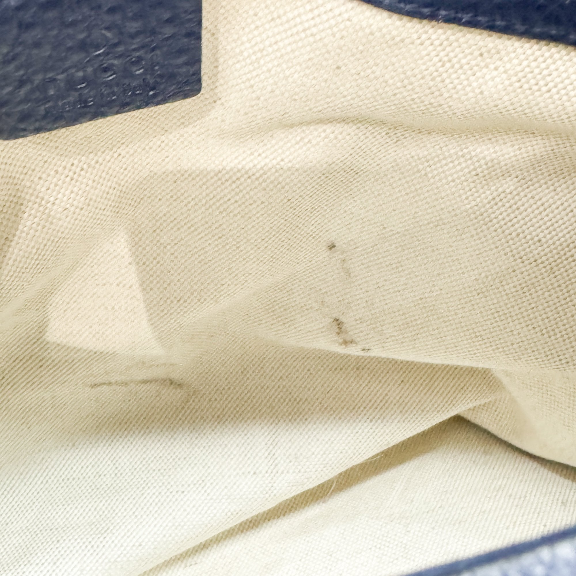 Techno Horsebit Embellished Navy Leather Messenger Bag