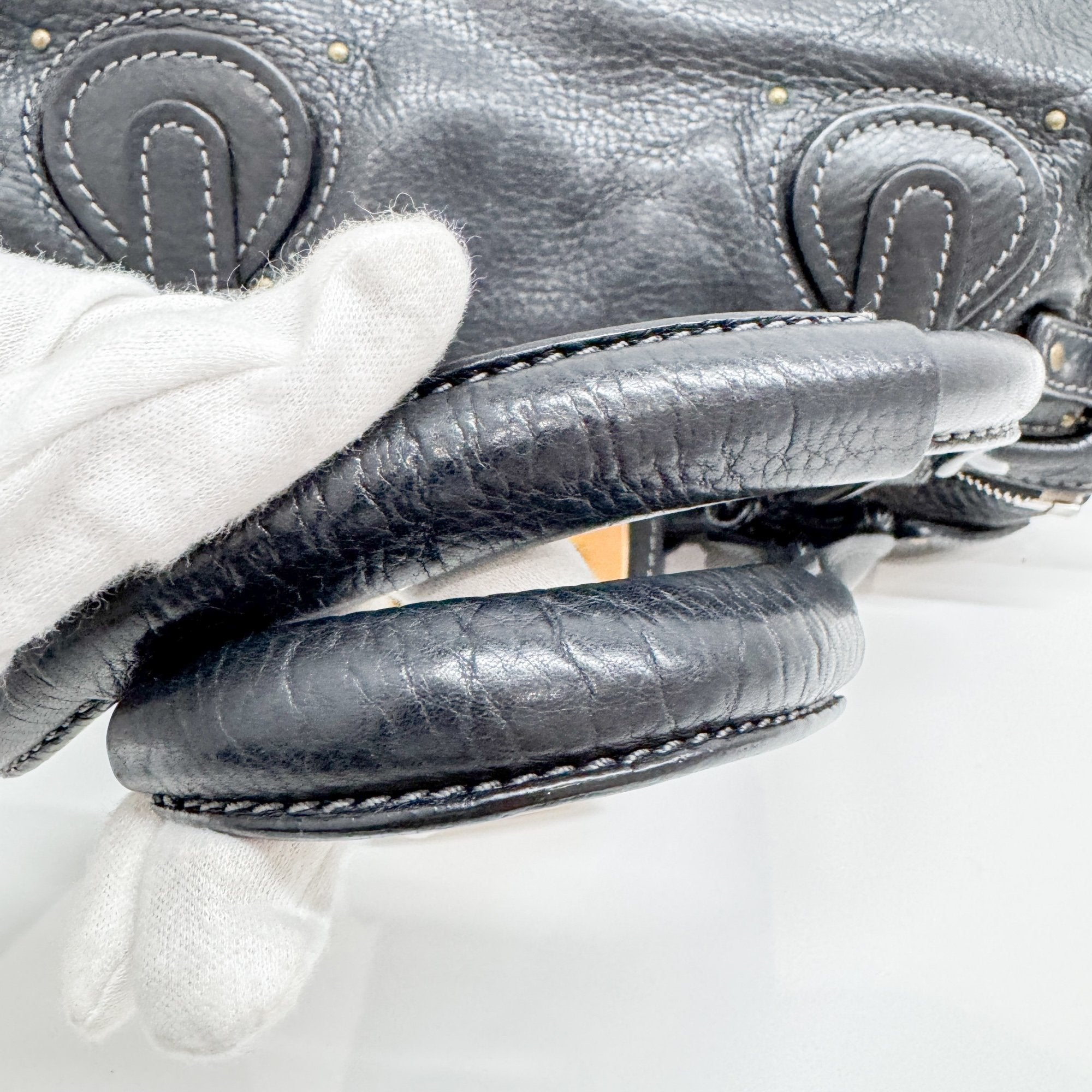 Paddington Black Leather Shoulder Bag