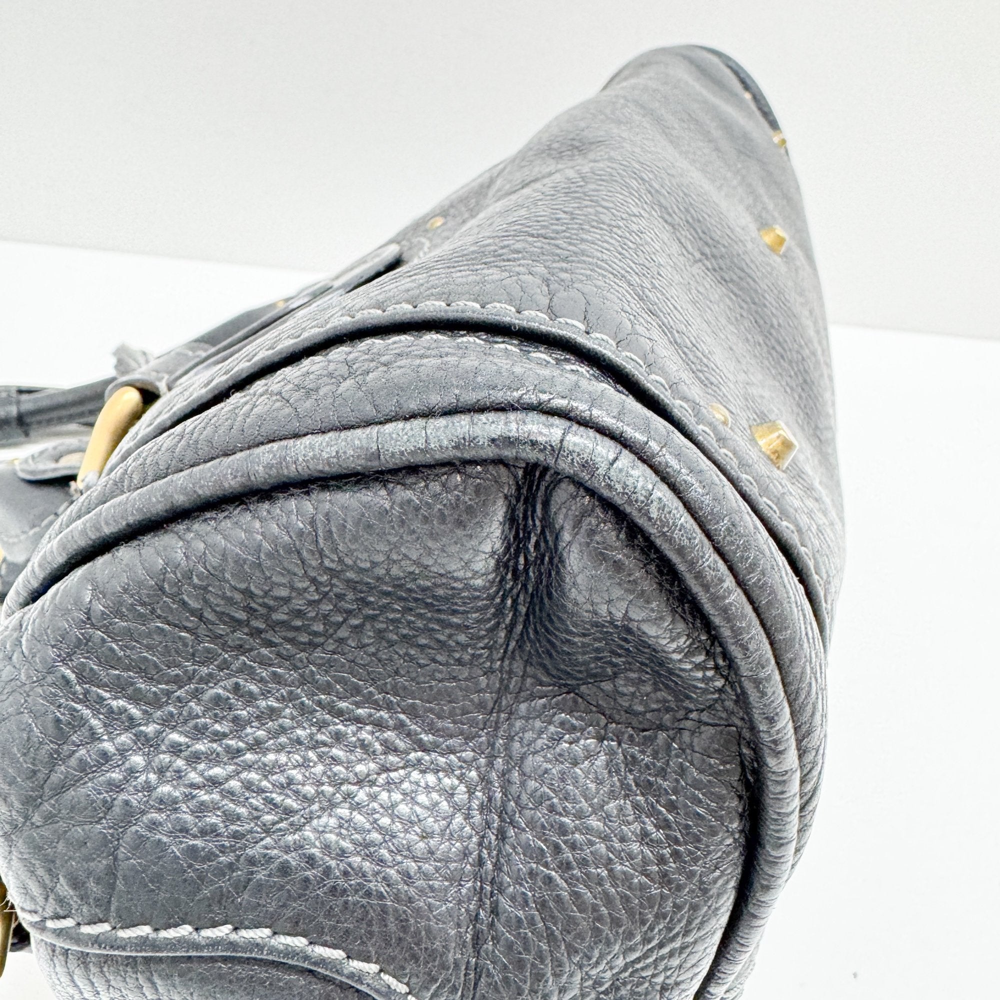 Paddington Black Leather Shoulder Bag