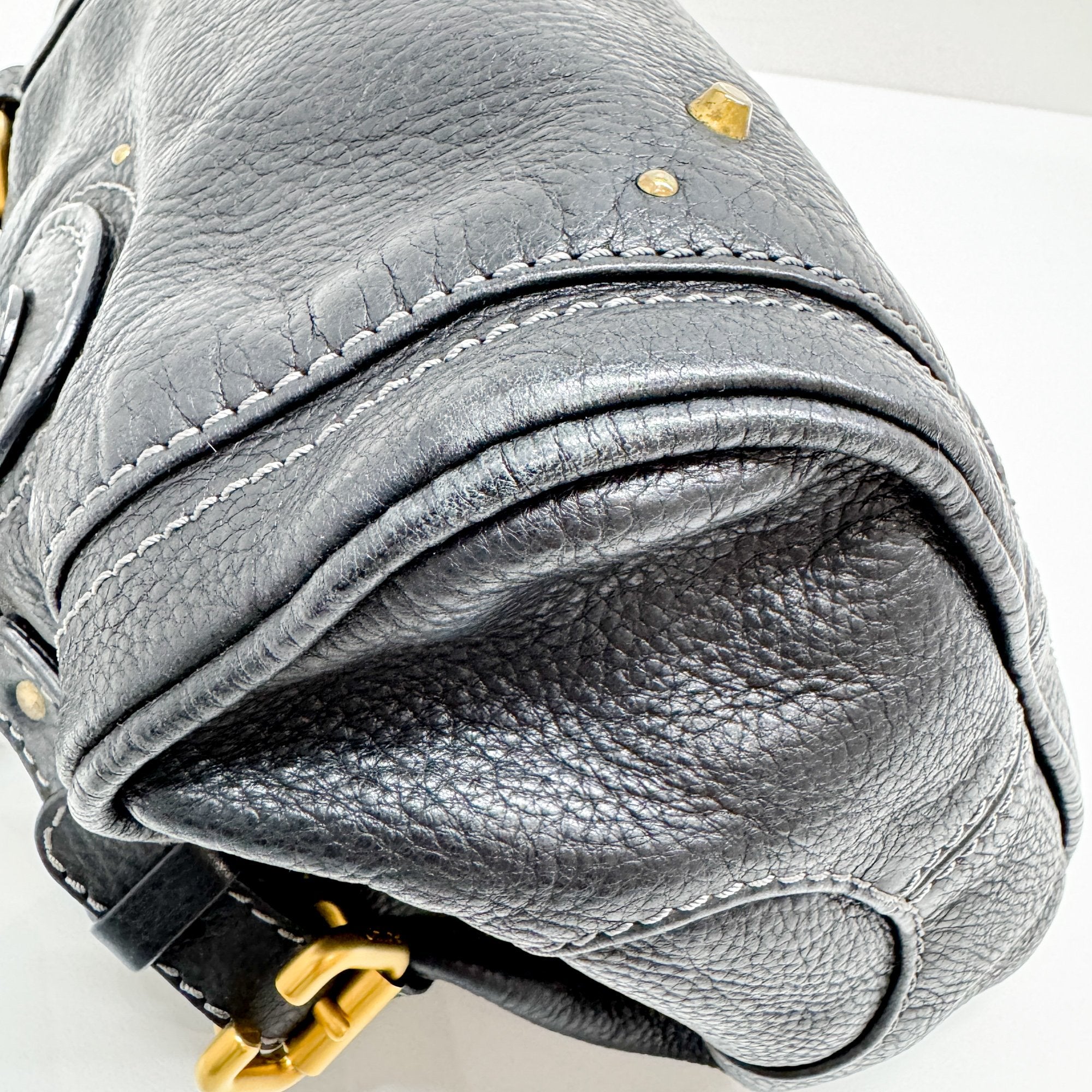 Paddington Black Leather Shoulder Bag