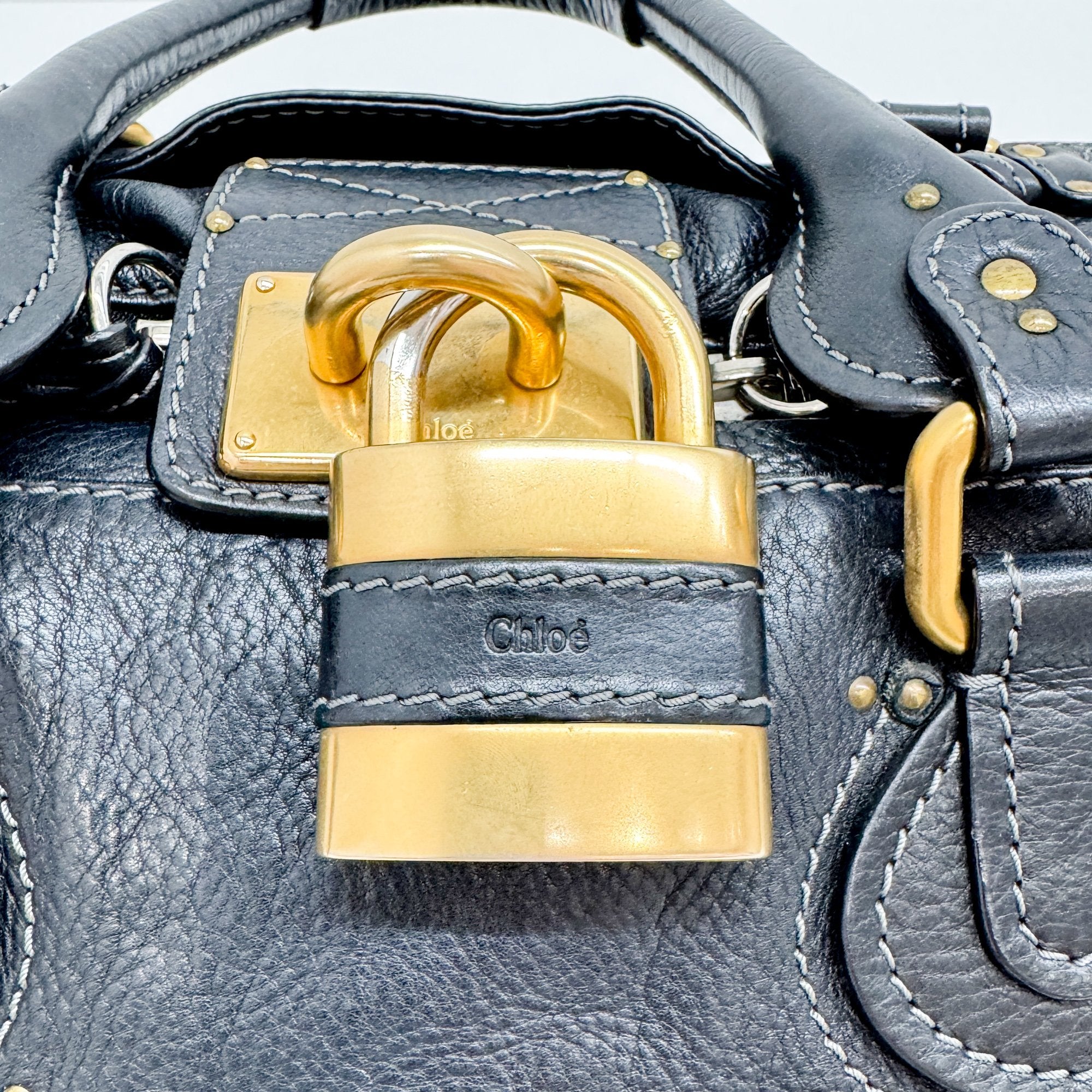 Paddington Black Leather Shoulder Bag