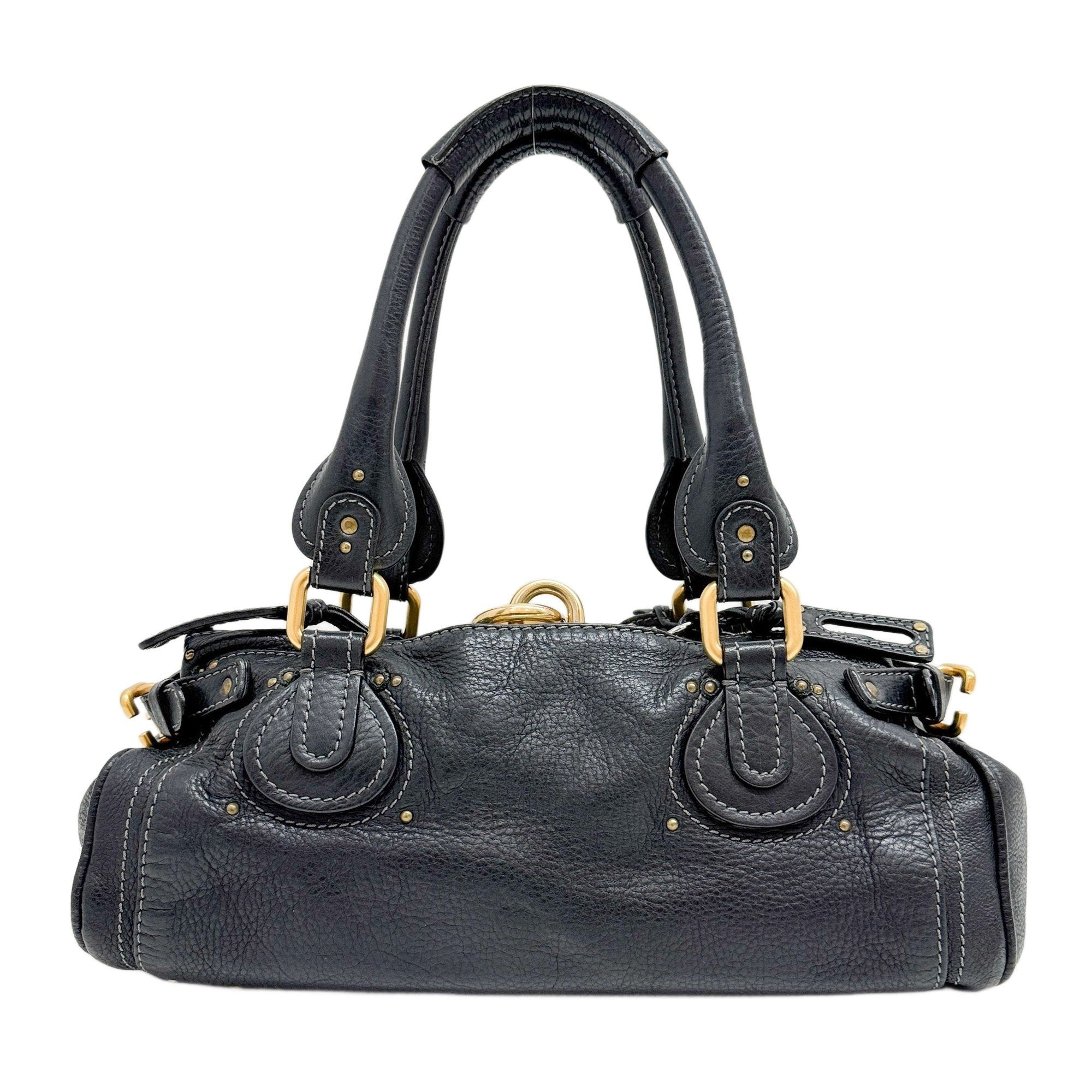 Paddington Black Leather Shoulder Bag