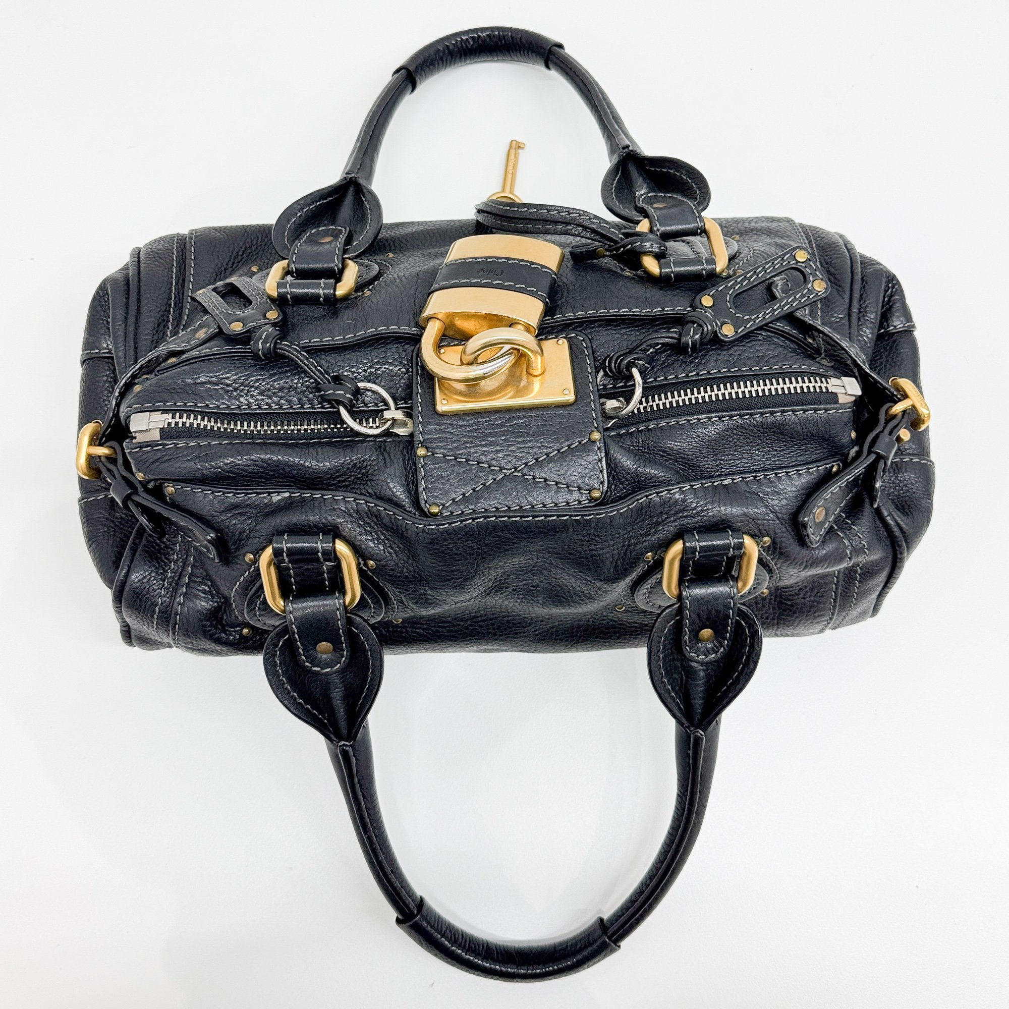 Paddington Black Leather Shoulder Bag