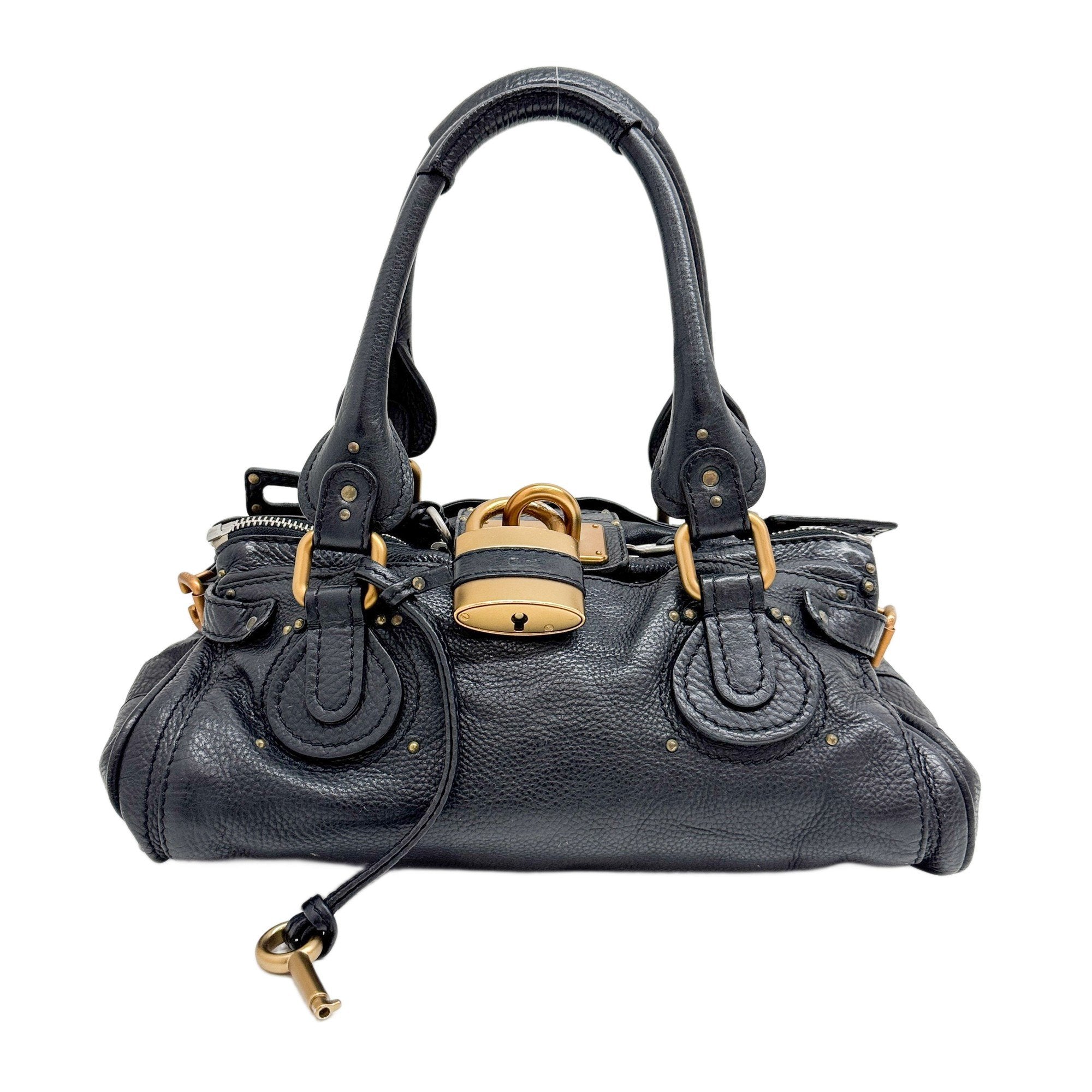 Paddington Black Leather Shoulder Bag