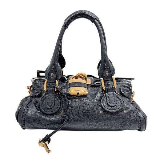 Paddington Black Leather Shoulder Bag