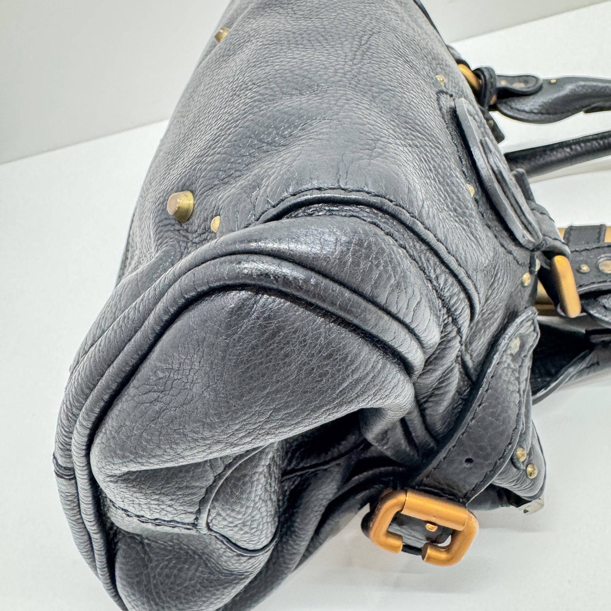 Paddington Black Leather Shoulder Bag