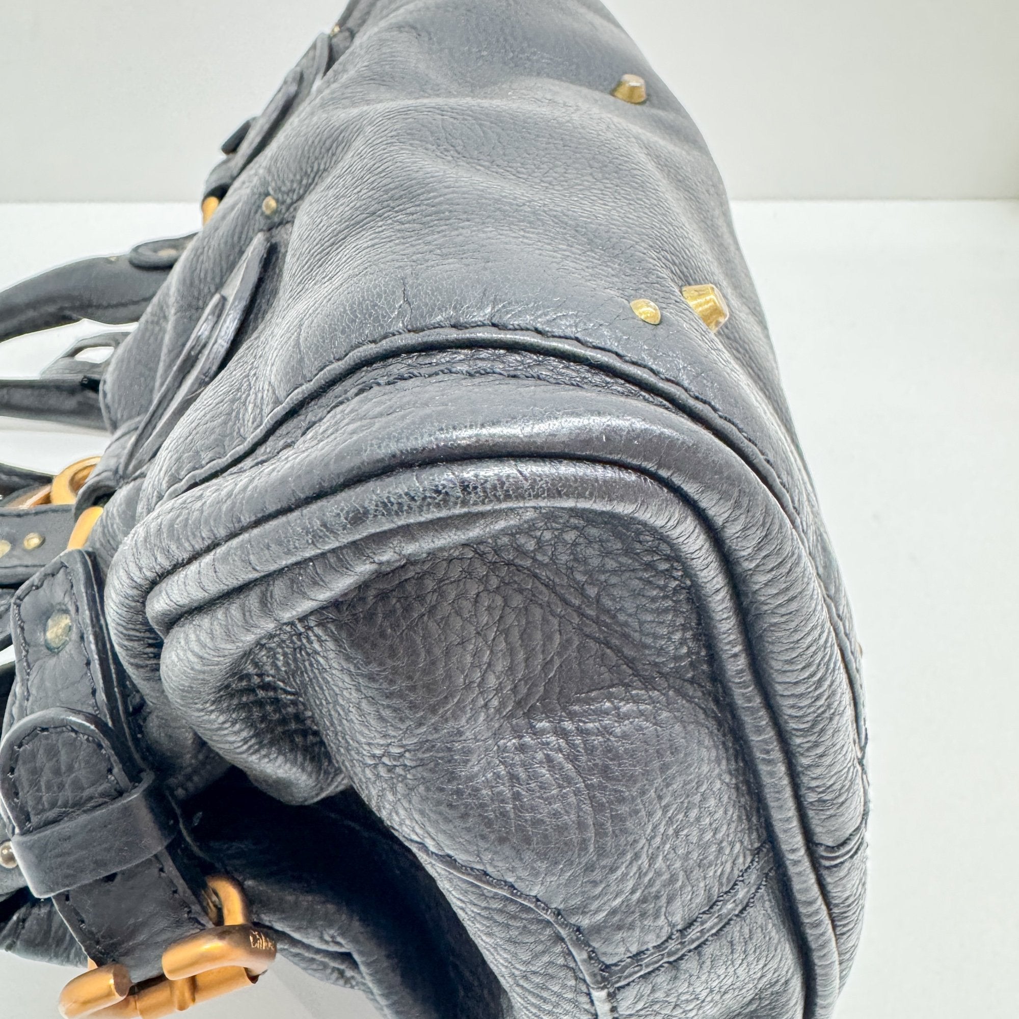 Paddington Black Leather Shoulder Bag