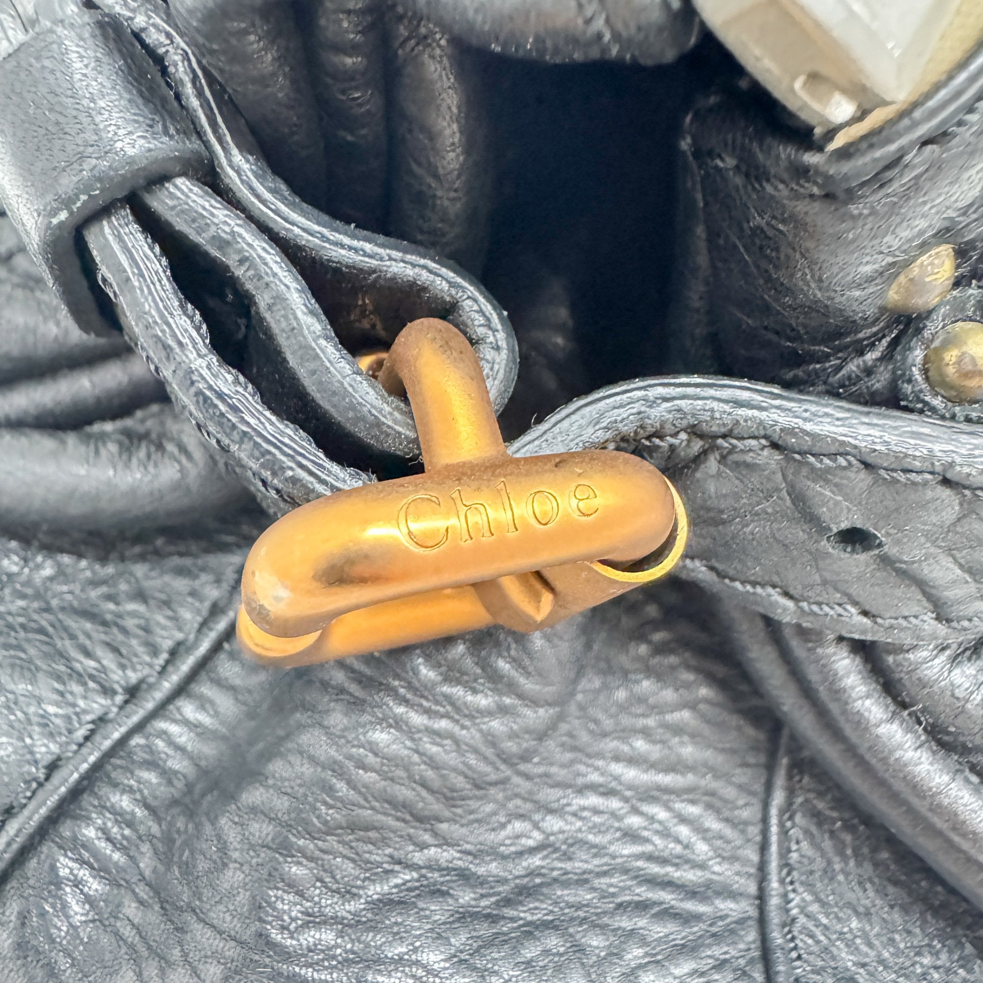 Paddington Black Leather Shoulder Bag