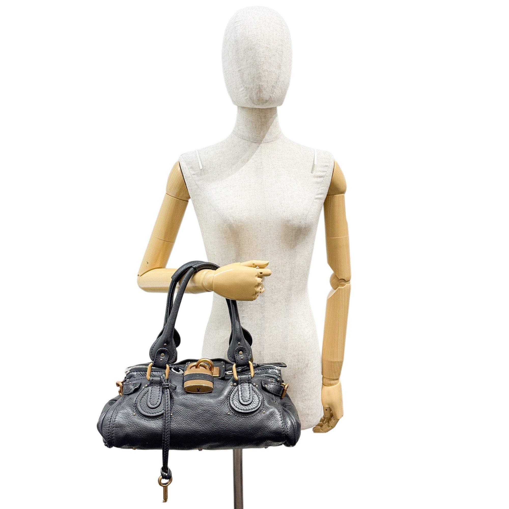 Paddington Black Leather Shoulder Bag