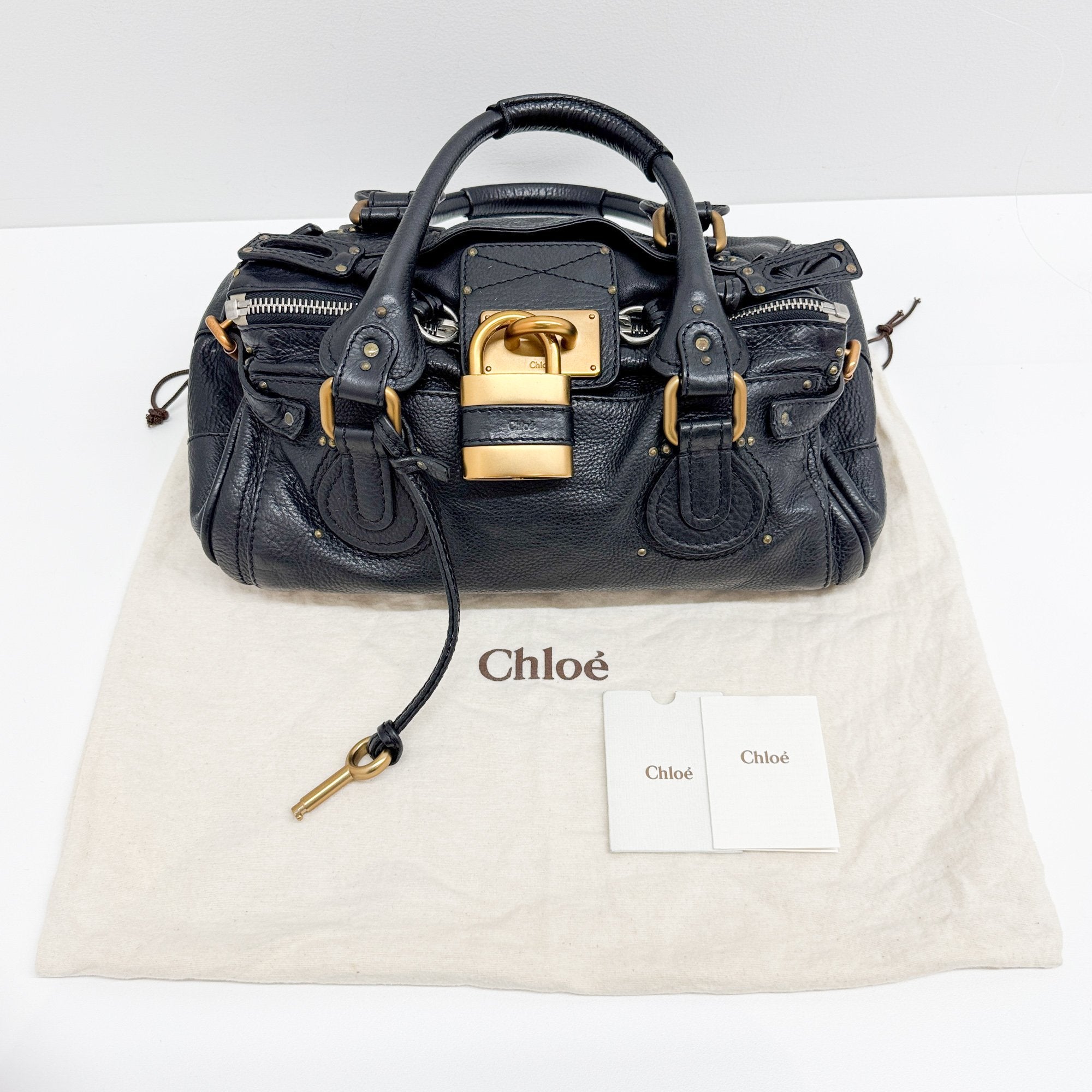 Paddington Black Leather Shoulder Bag