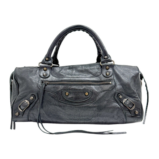 Twiggi Black Leather Two Way Bag