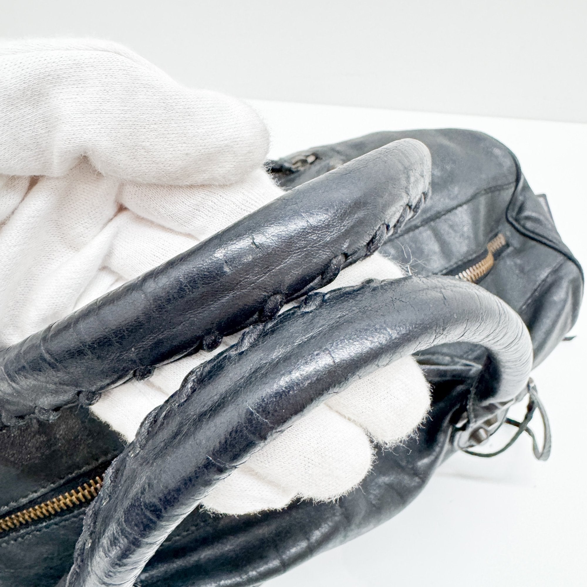 Twiggi Black Leather Two Way Bag