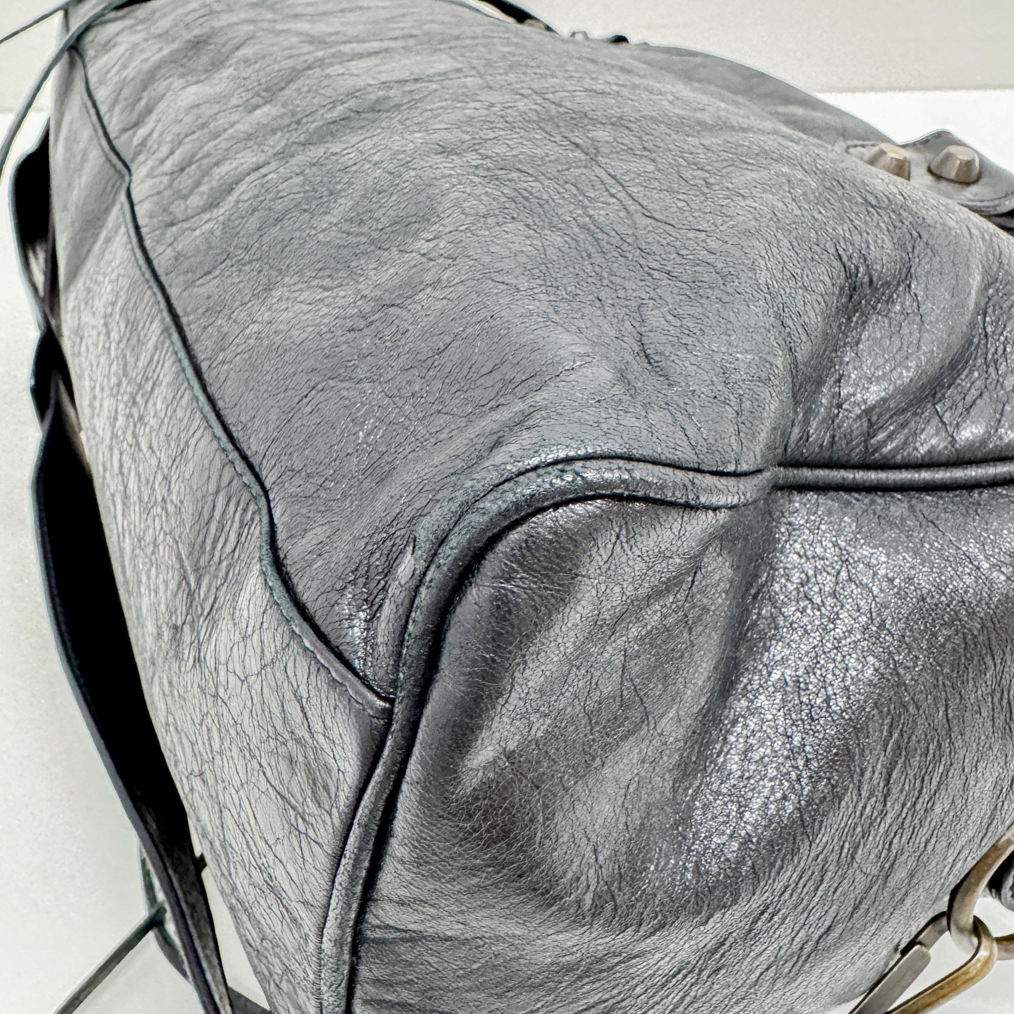 Twiggi Black Leather Two Way Bag