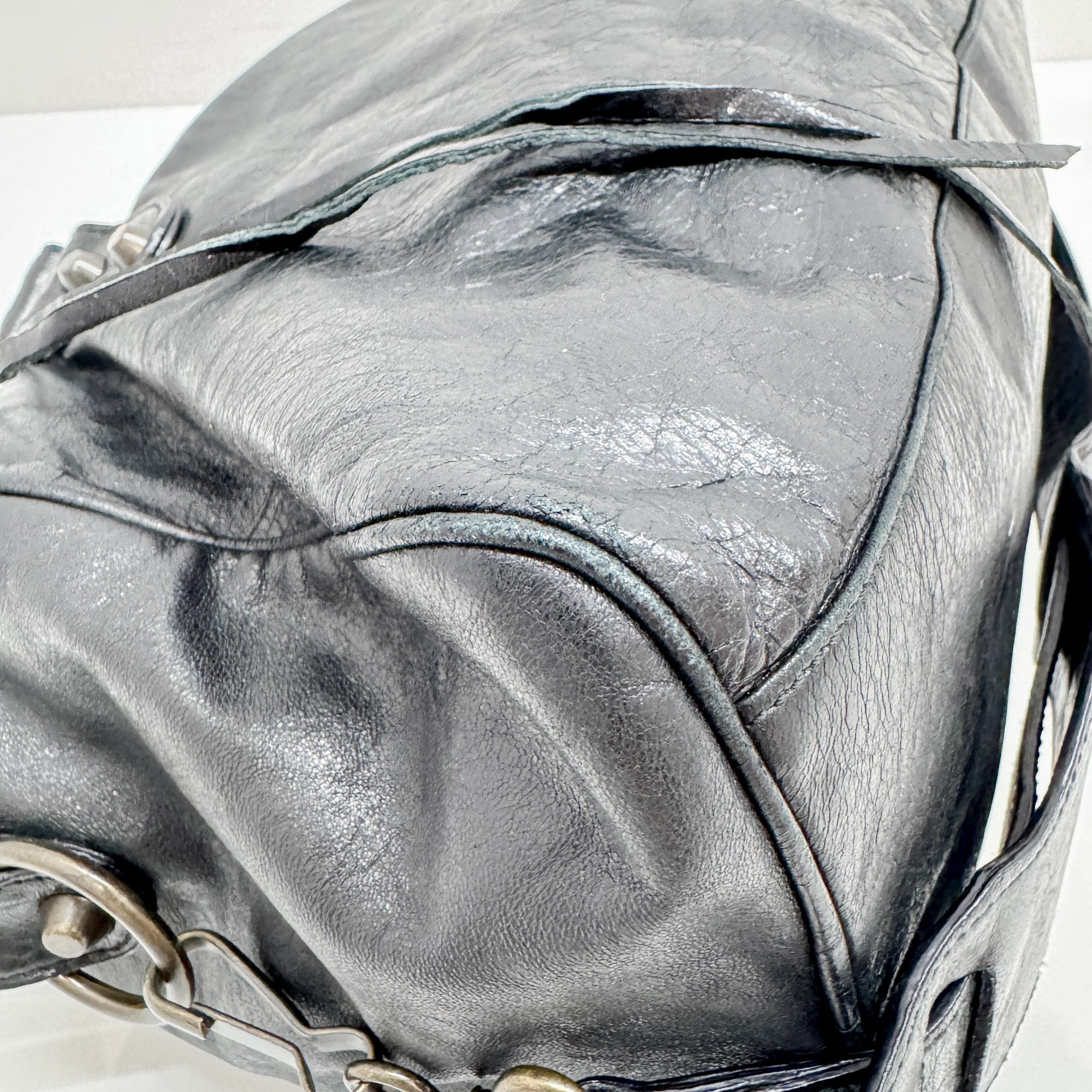 Twiggi Black Leather Two Way Bag