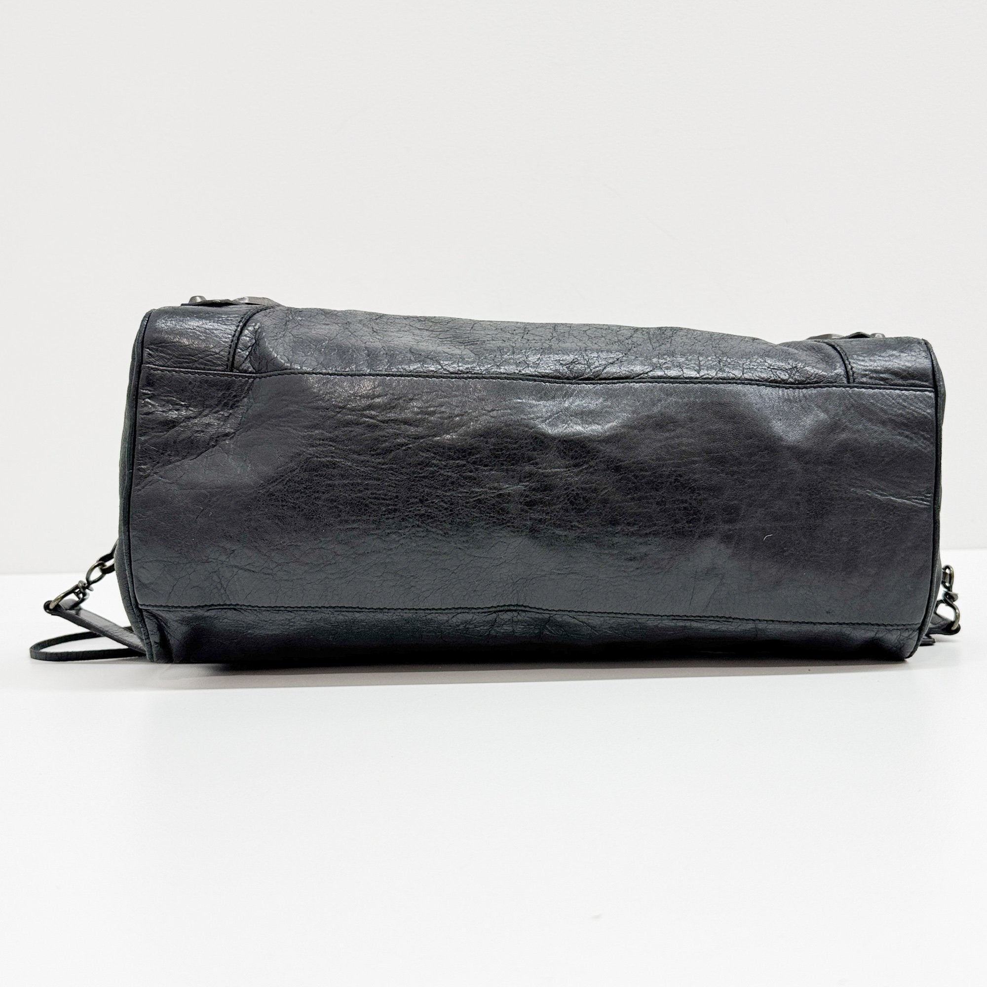 Twiggi Black Leather Two Way Bag