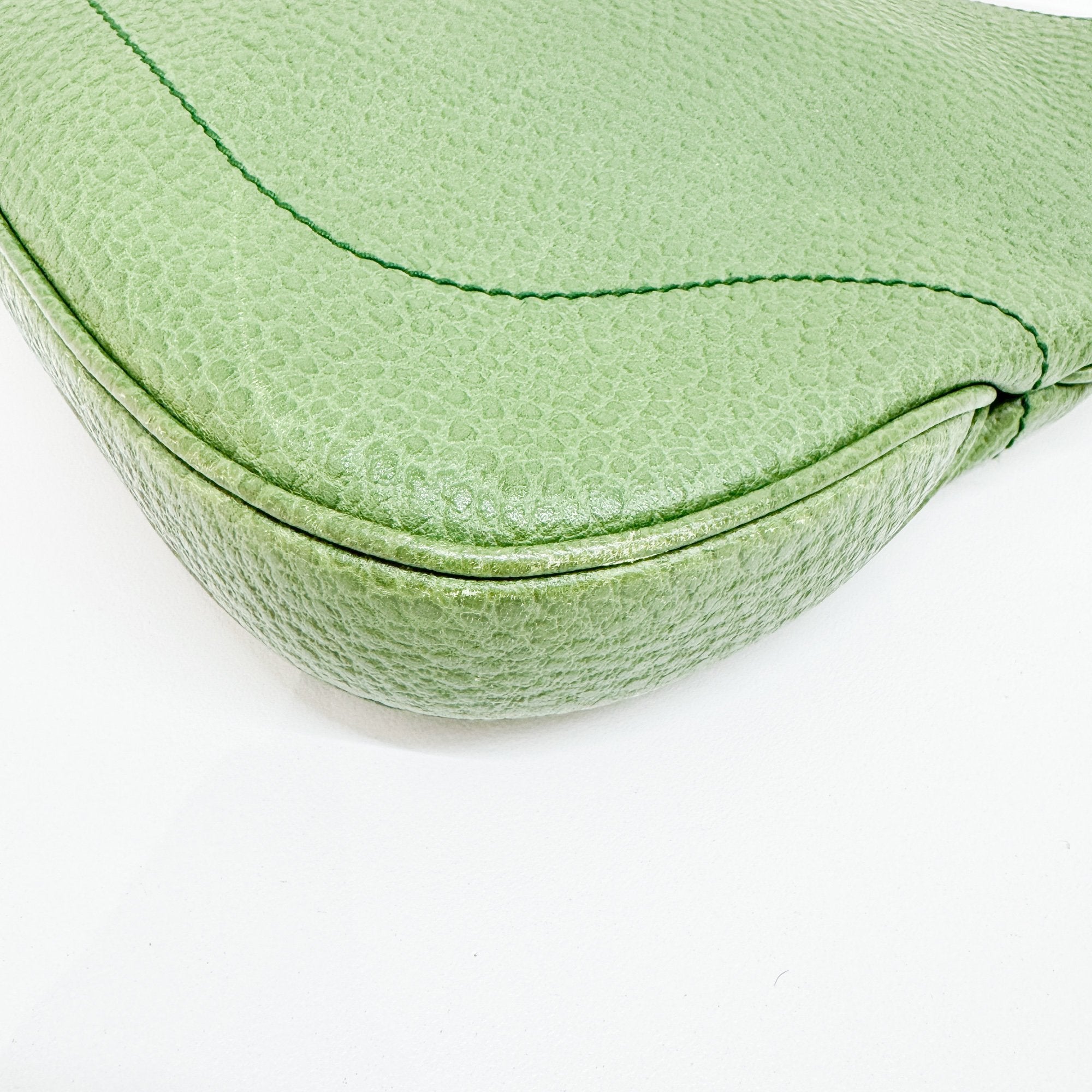 Jackie Green Leather Shoulder Bag
