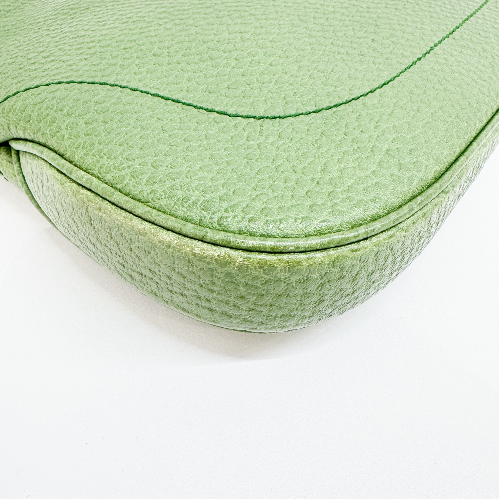 Jackie Green Leather Shoulder Bag