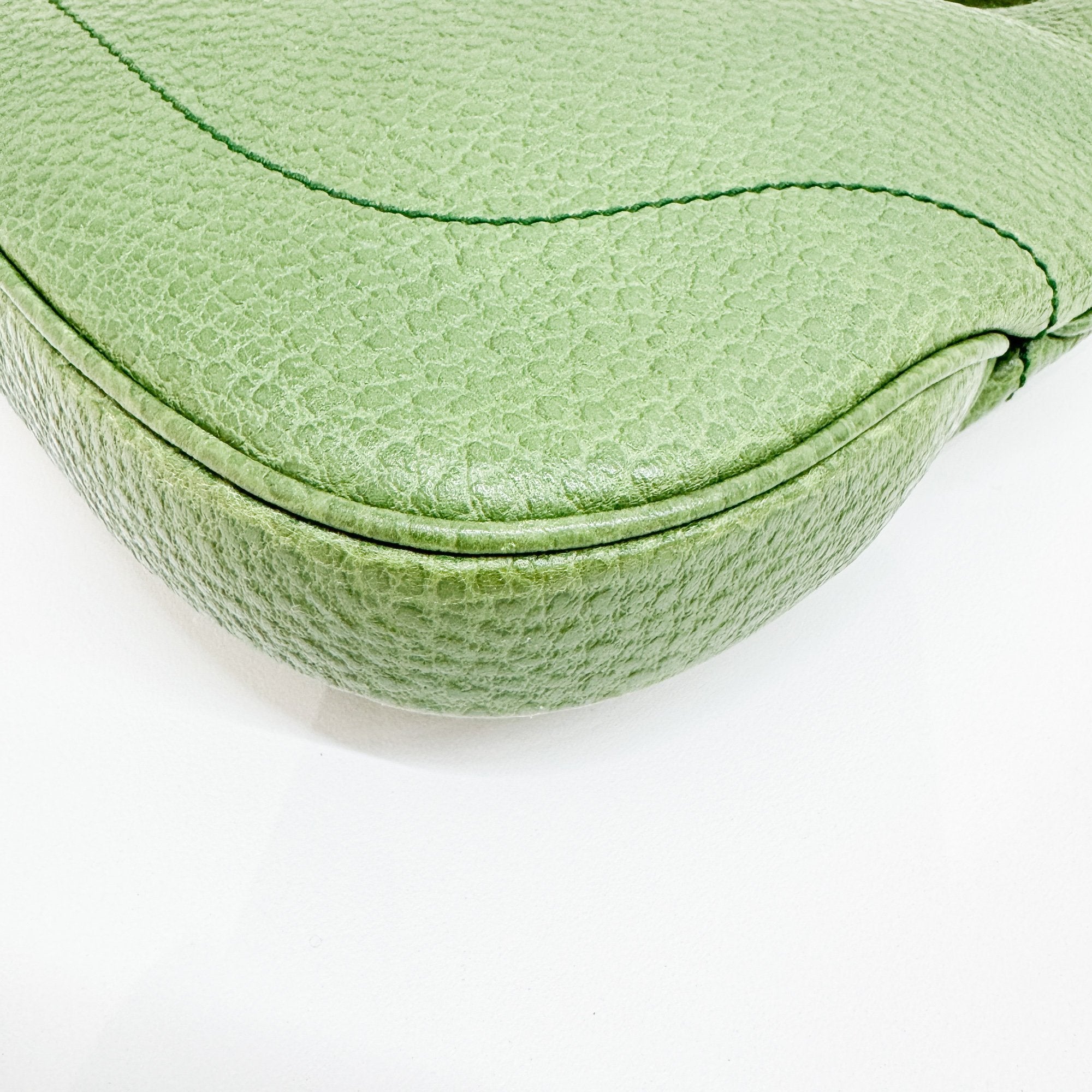 Jackie Green Leather Shoulder Bag