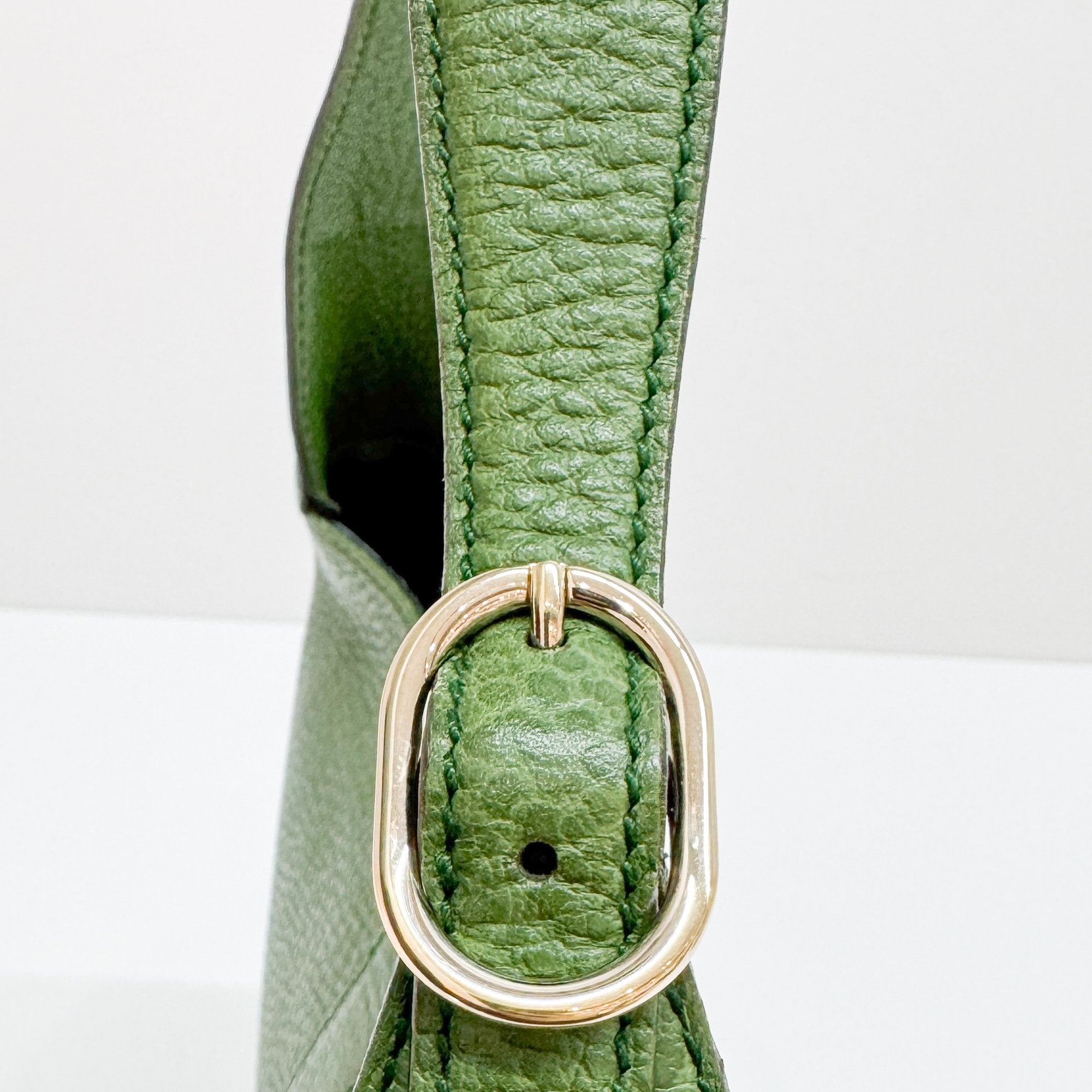 Jackie Green Leather Shoulder Bag