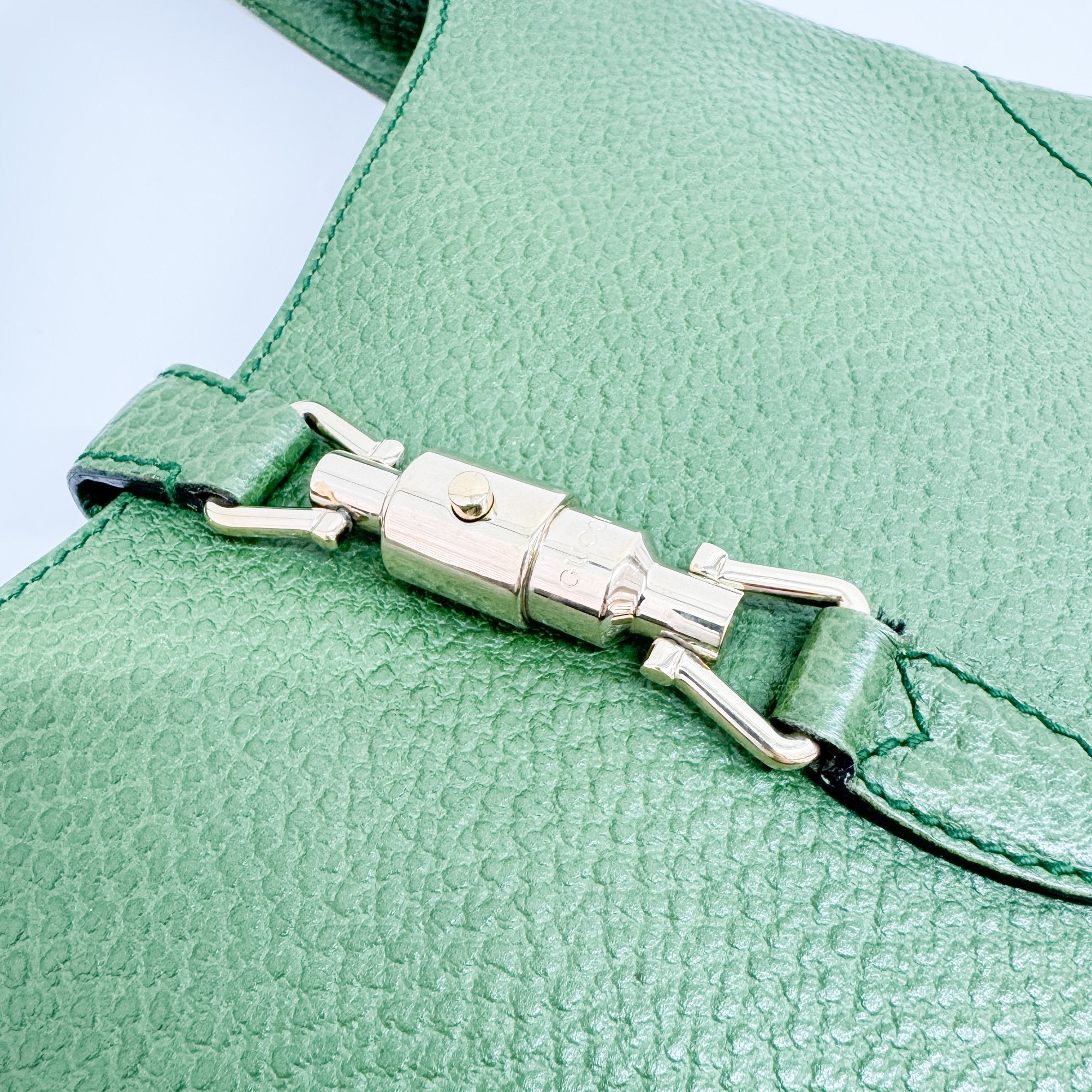 Jackie Green Leather Shoulder Bag