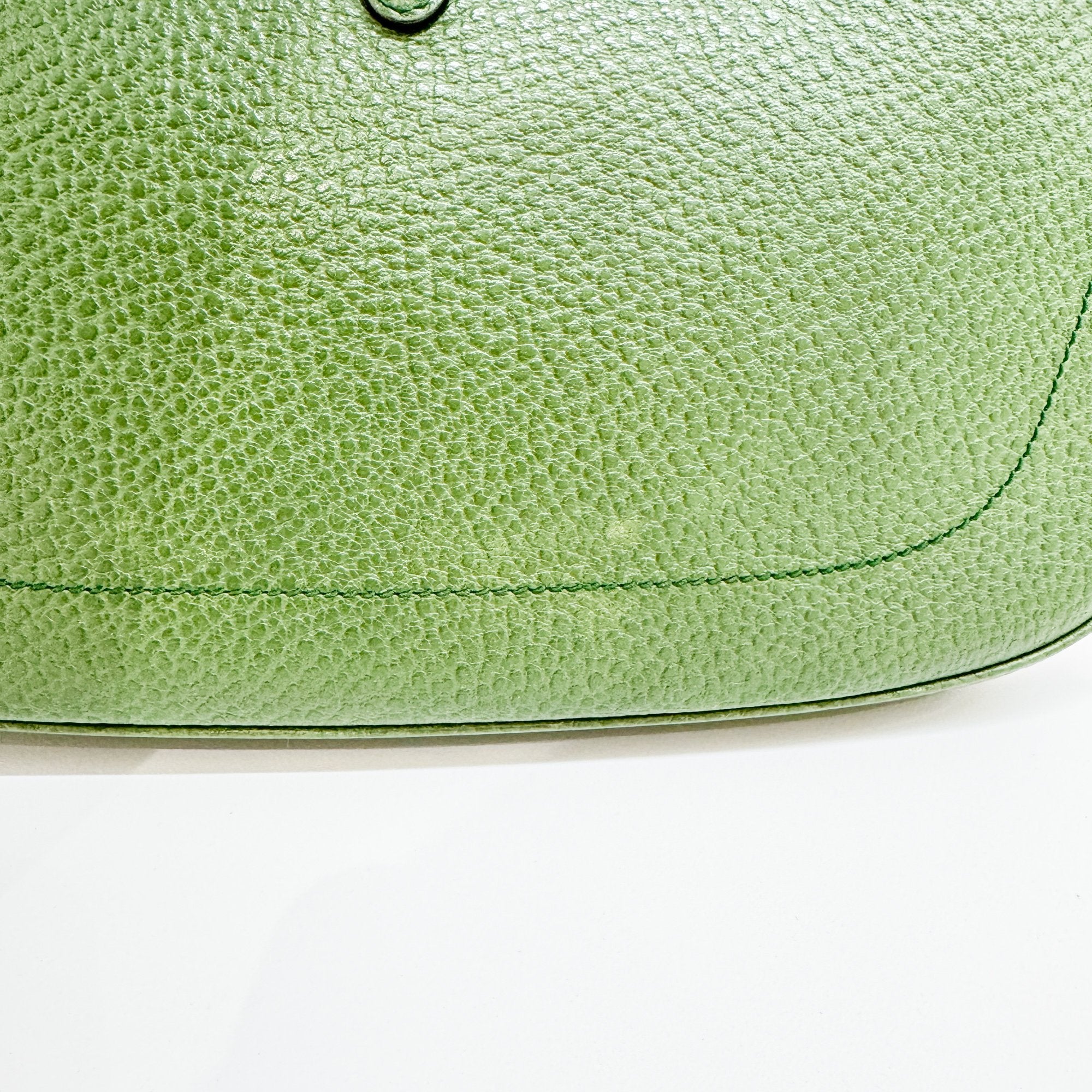 Jackie Green Leather Shoulder Bag