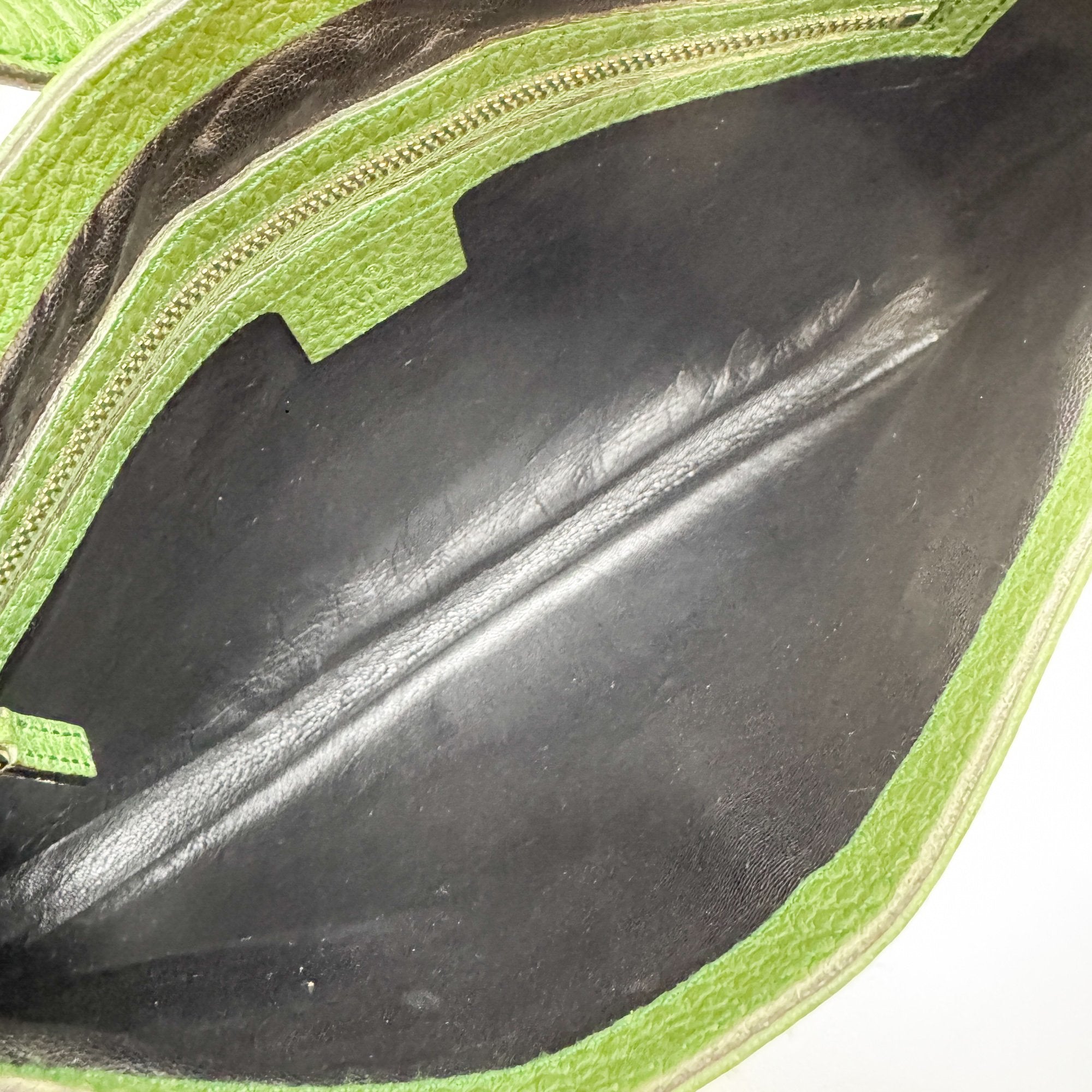 Jackie Green Leather Shoulder Bag