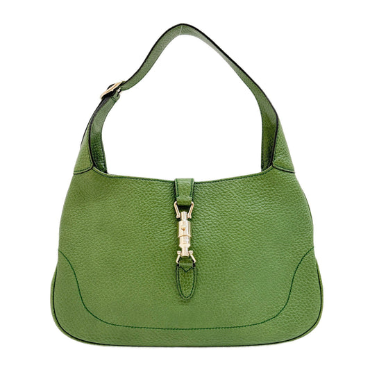 Jackie Green Leather Shoulder Bag