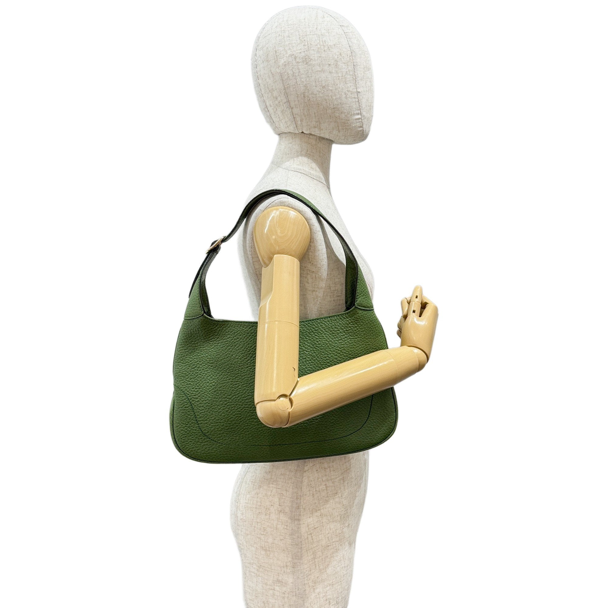 Jackie Green Leather Shoulder Bag