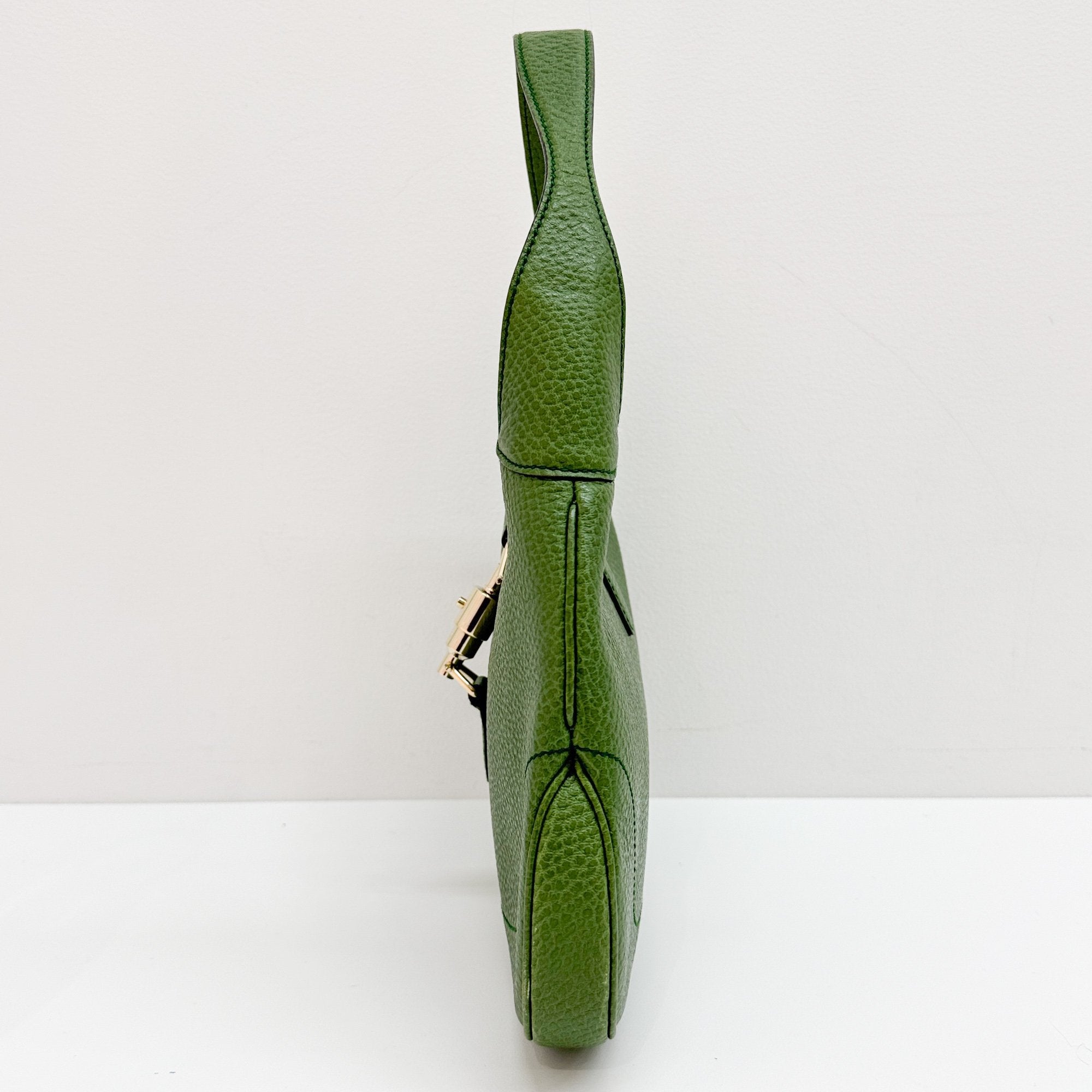Jackie Green Leather Shoulder Bag