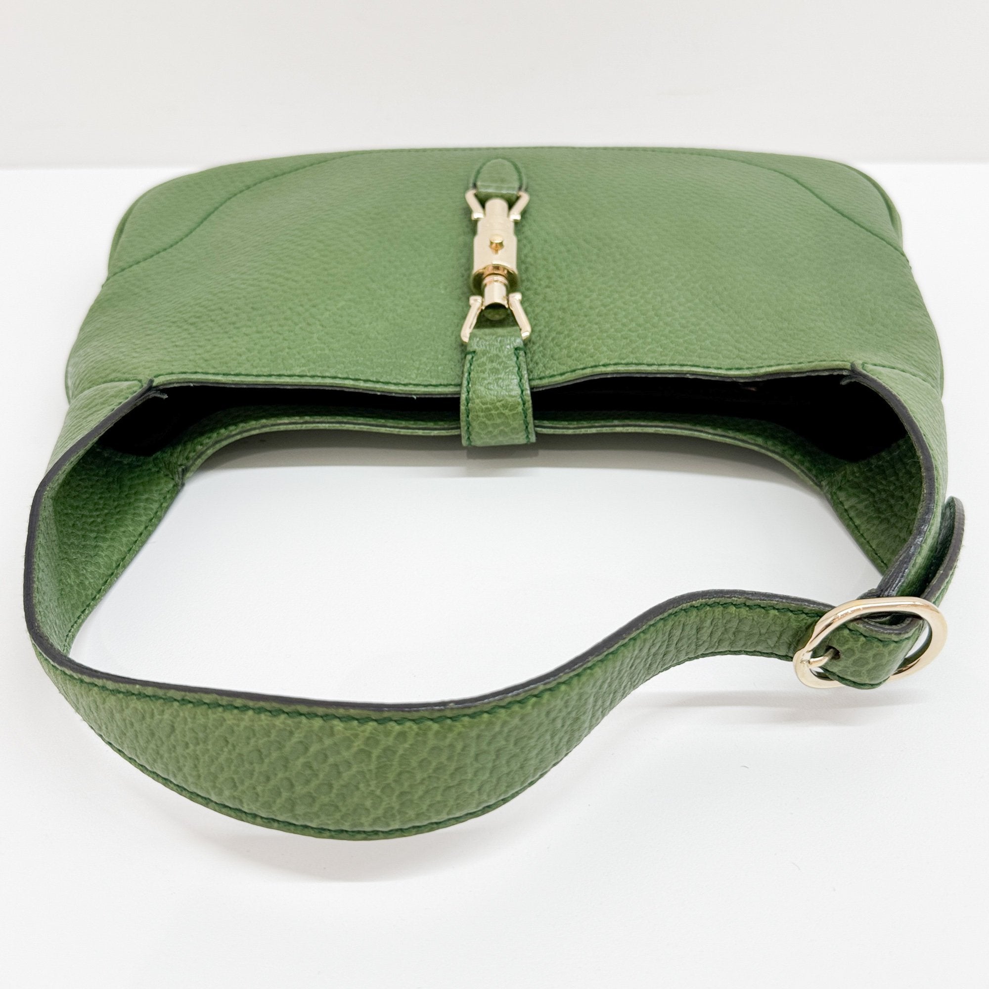Jackie Green Leather Shoulder Bag