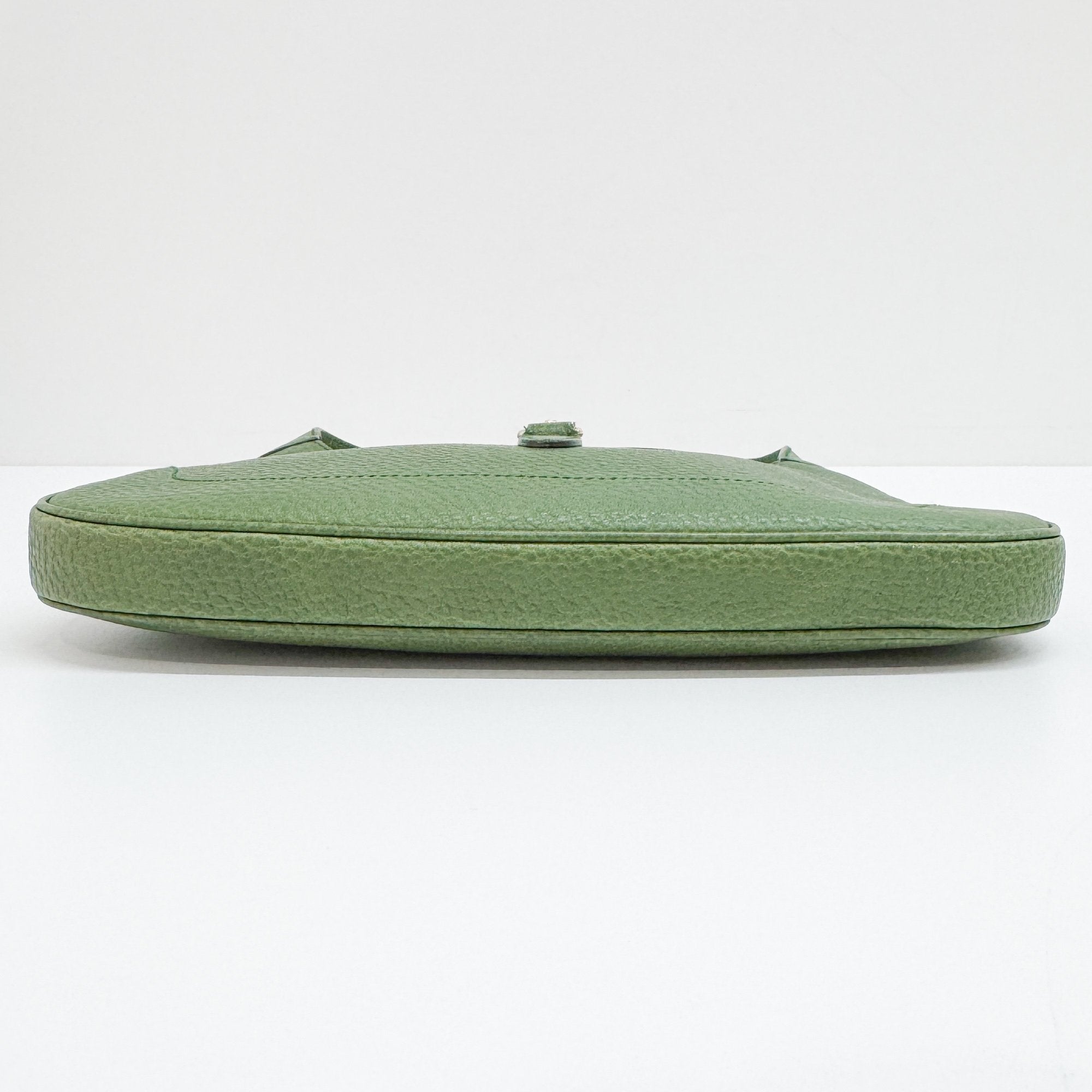 Jackie Green Leather Shoulder Bag