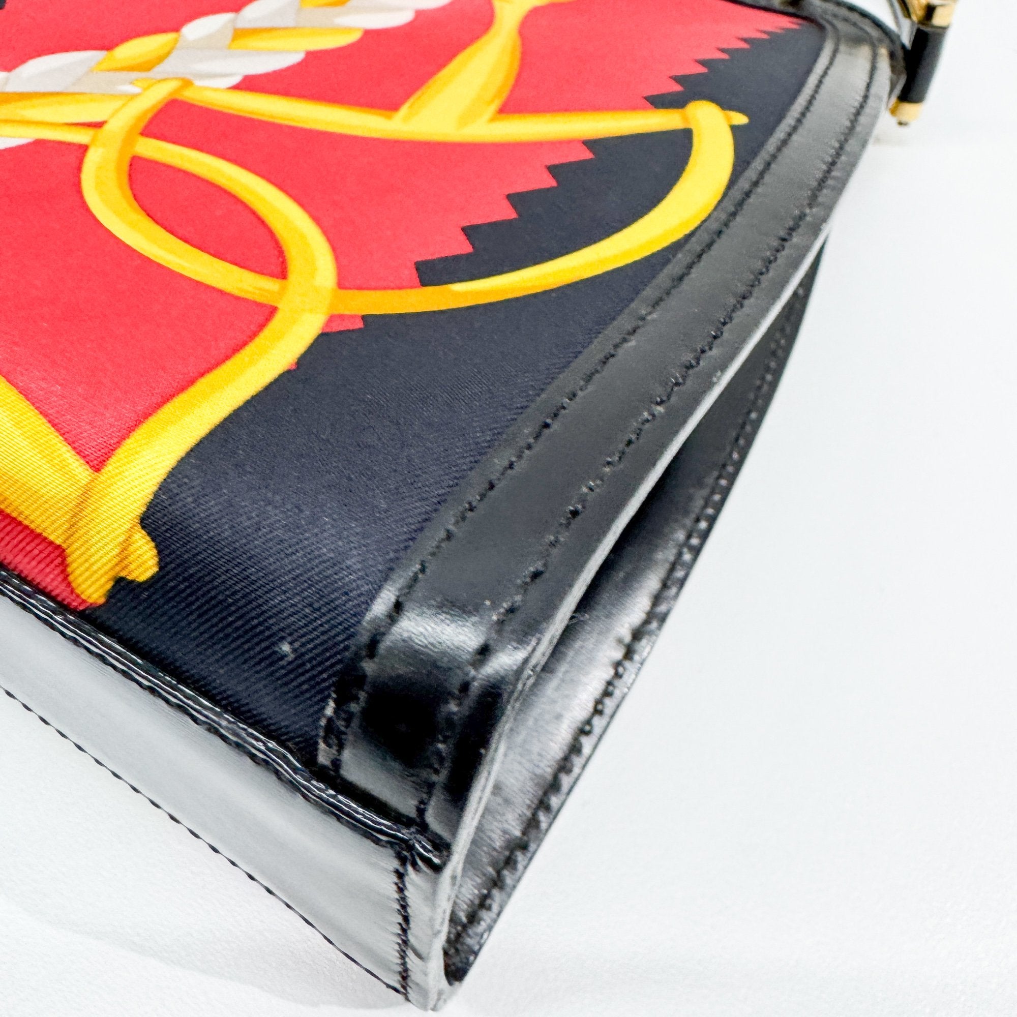 Gancini Multicolor Scarf Canvas Hand Bag