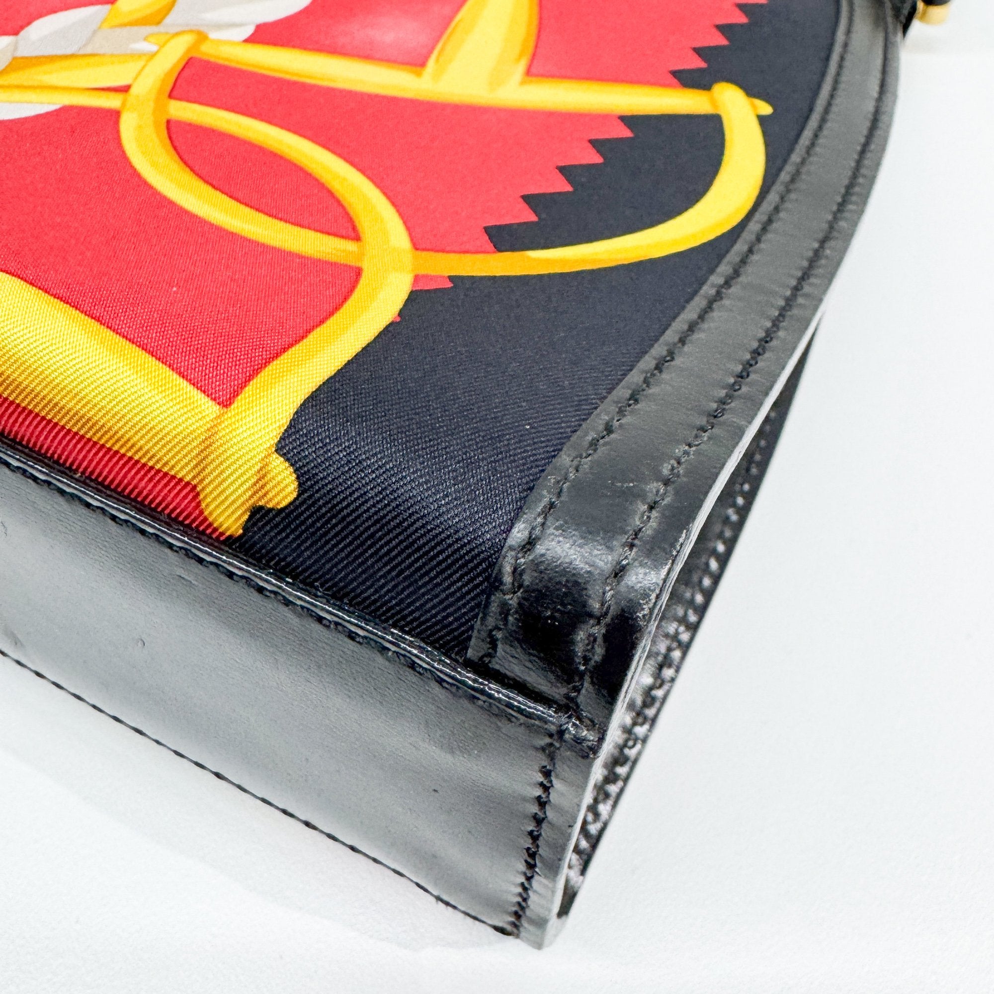 Gancini Multicolor Scarf Canvas Hand Bag