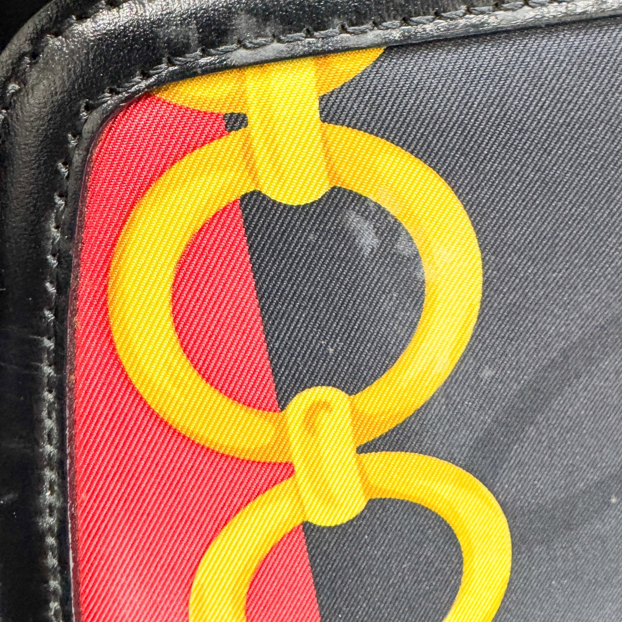 Gancini Multicolor Scarf Canvas Hand Bag