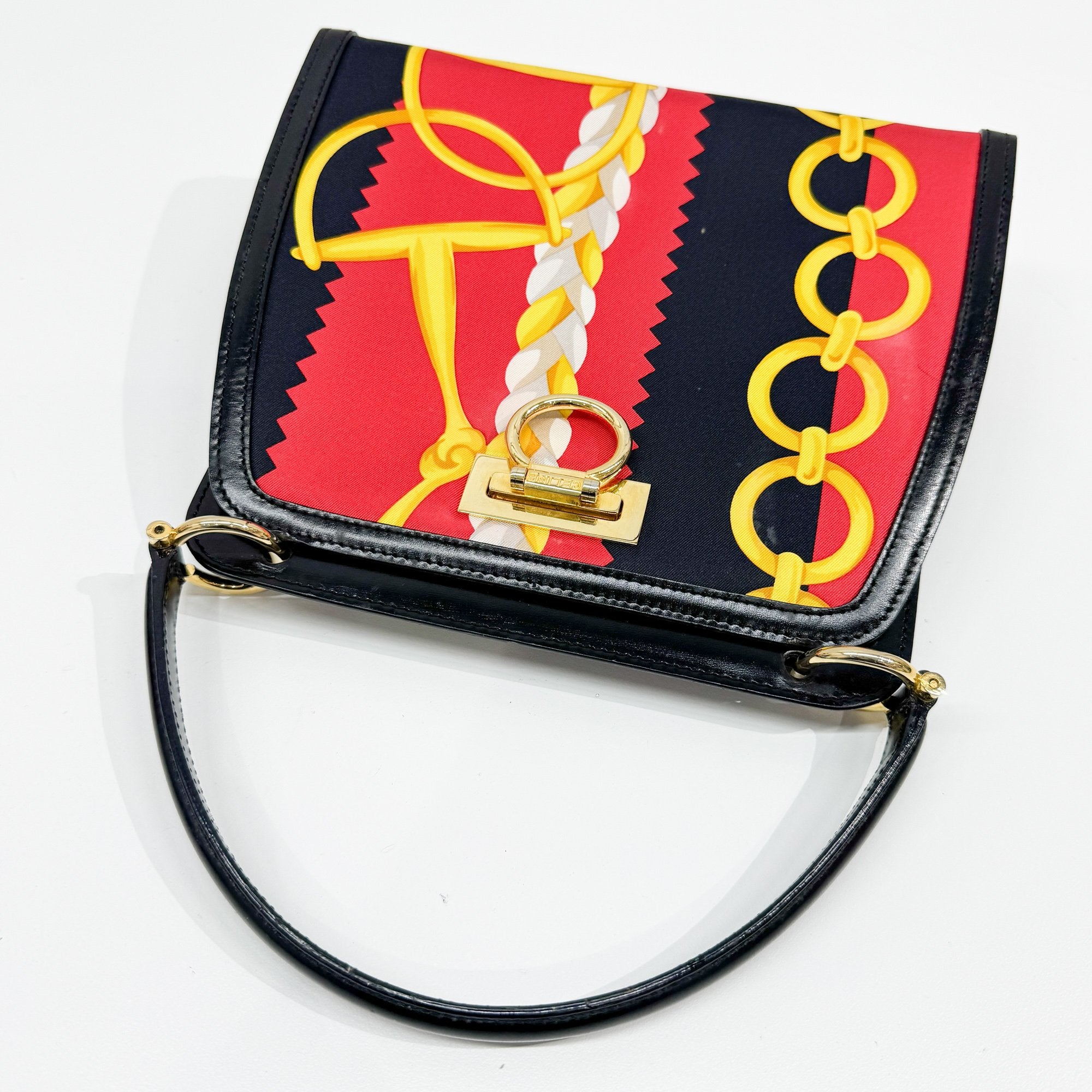 Gancini Multicolor Scarf Canvas Hand Bag