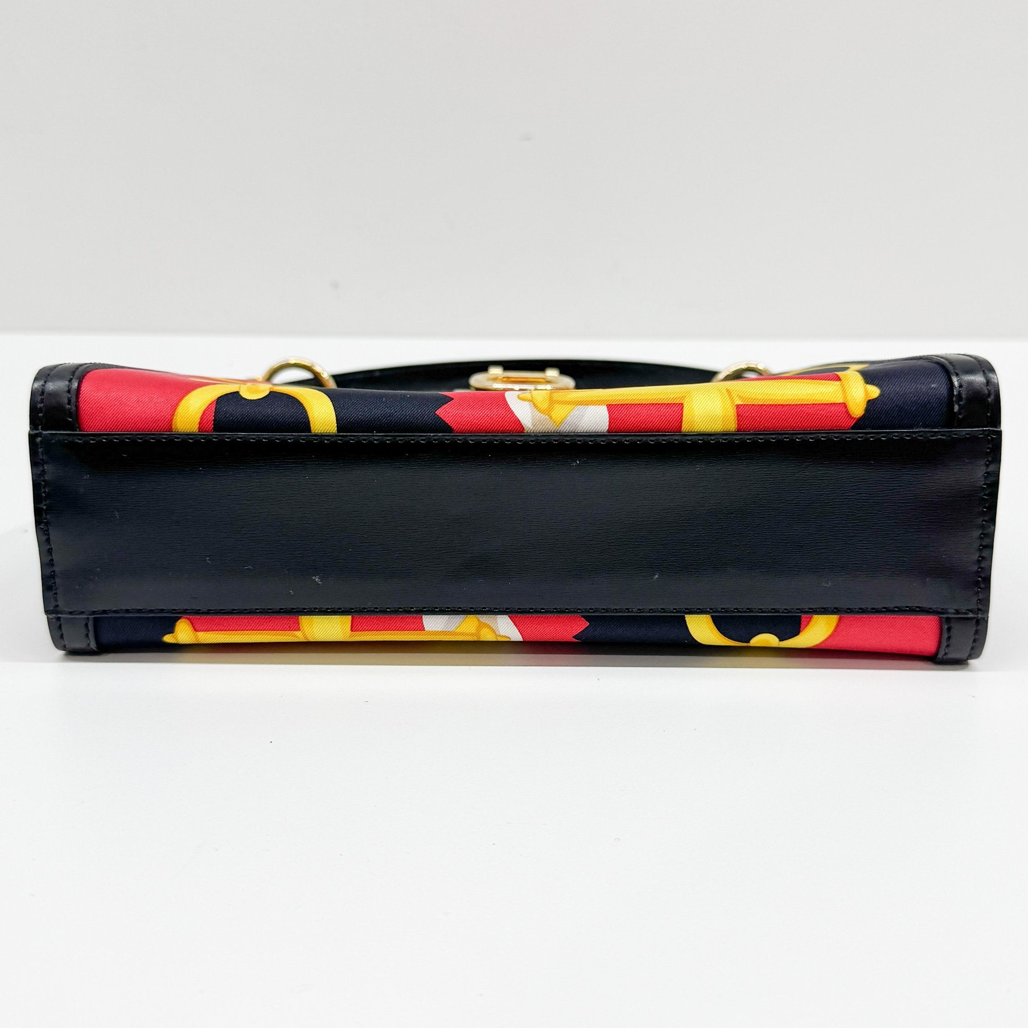Gancini Multicolor Scarf Canvas Hand Bag