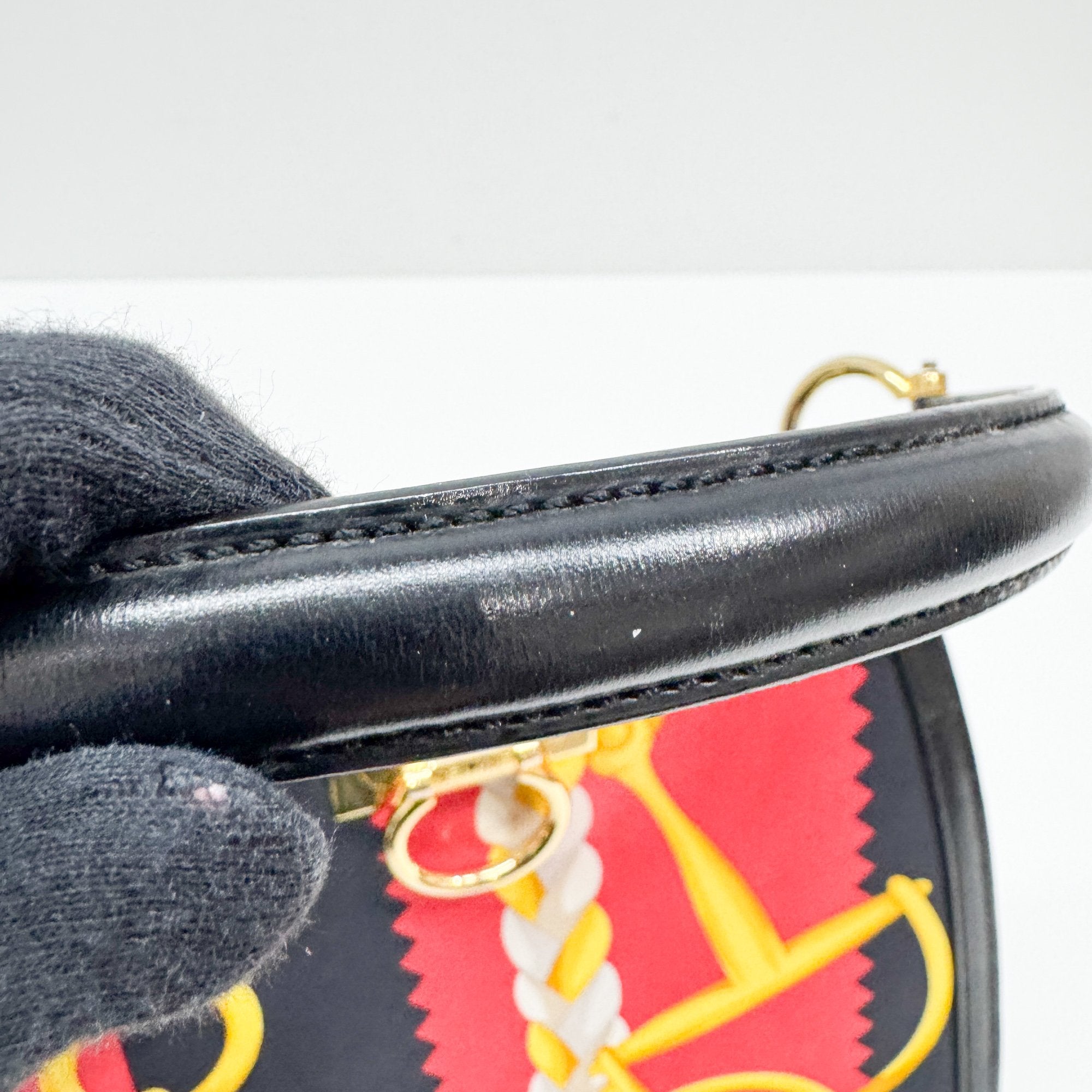 Gancini Multicolor Scarf Canvas Hand Bag