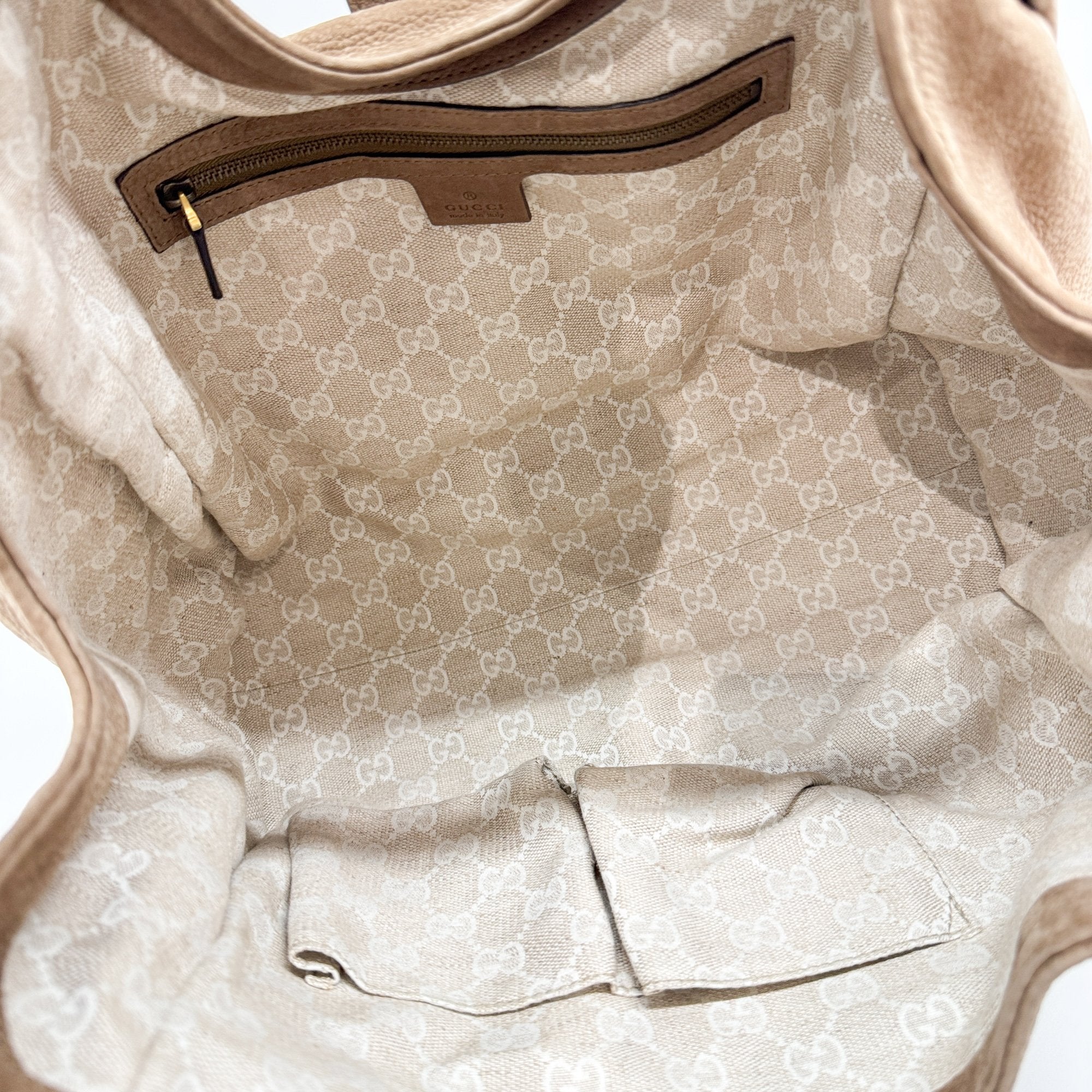 Stirrup Brown Nubuck Leather Shoulder Bag