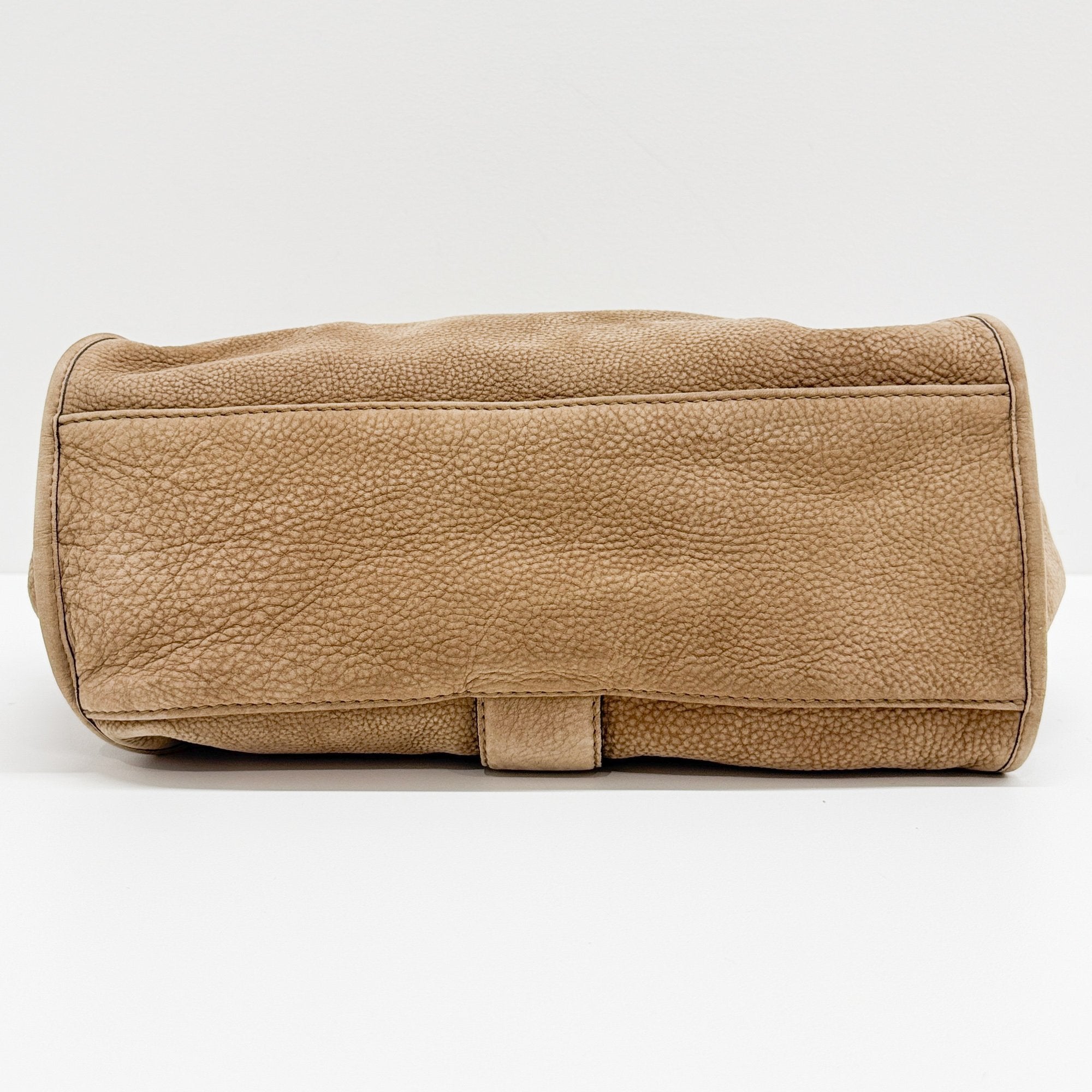 Stirrup Brown Nubuck Leather Shoulder Bag