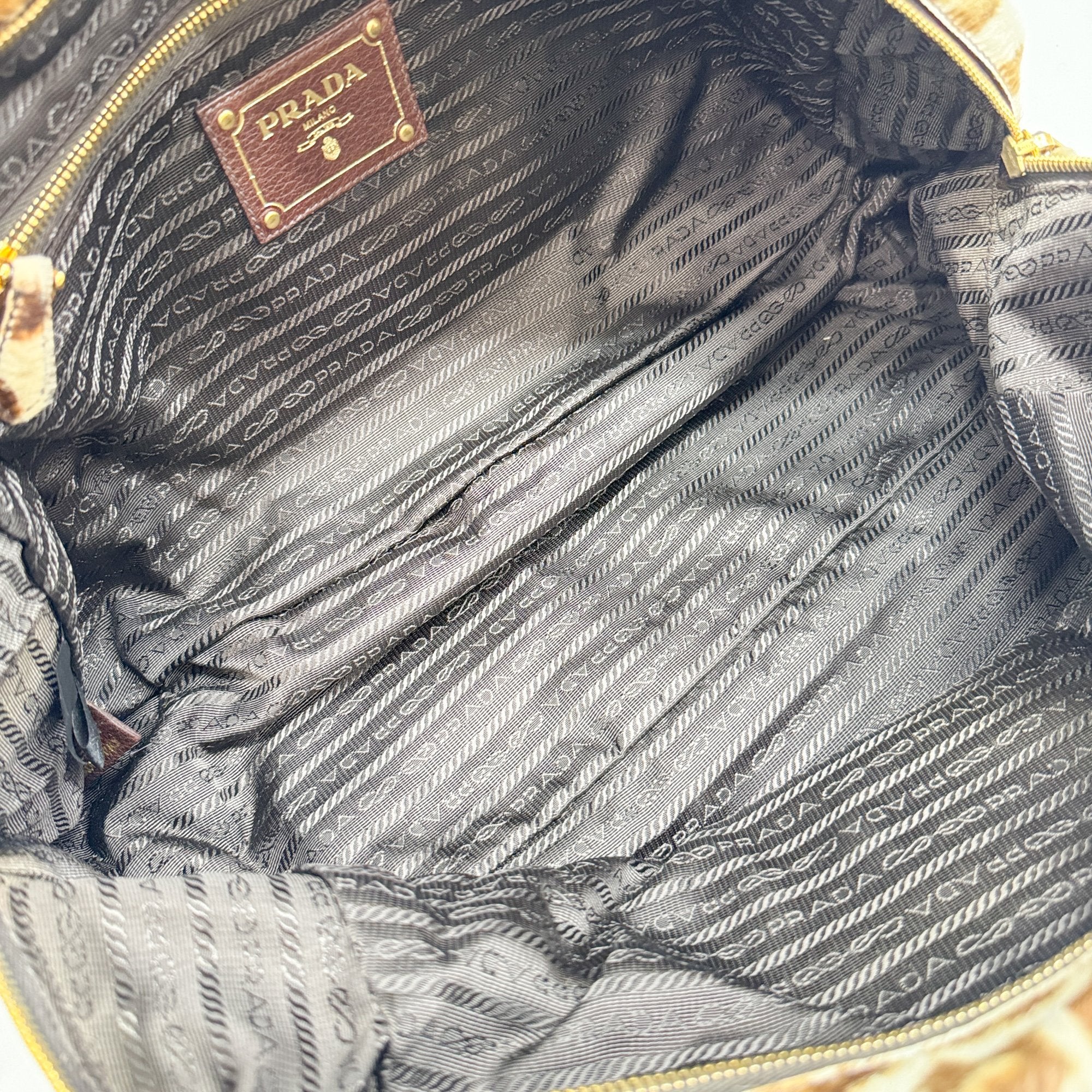 Brown Leopard Print Pony Hair Hand Bag