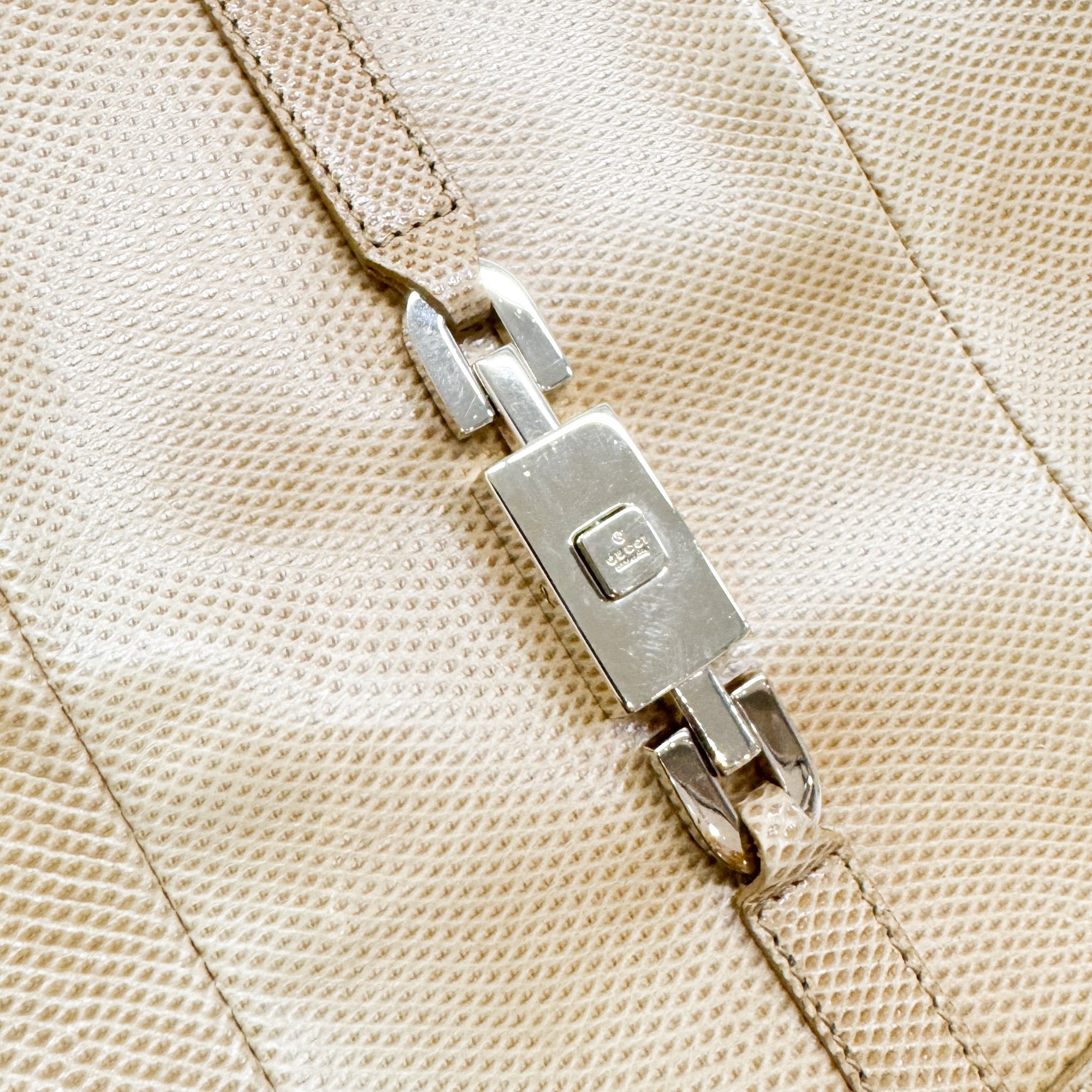 Jackie Yellow Lizzard Embossed Shoulder Bag