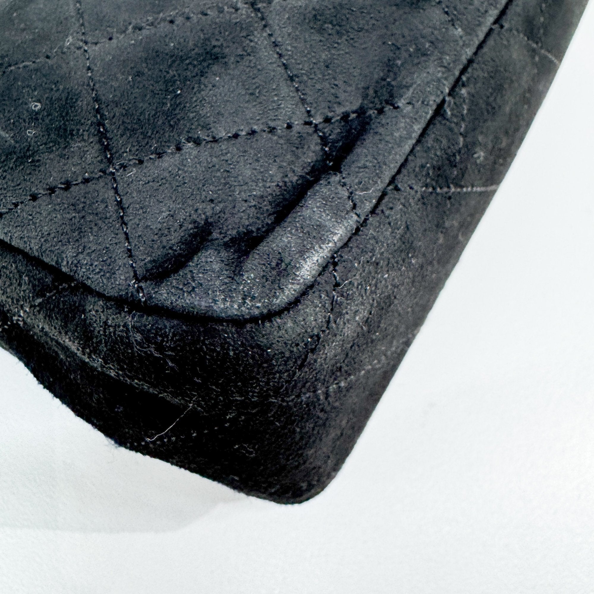 Mini Classic Flap Black Suede Shoulder Bag