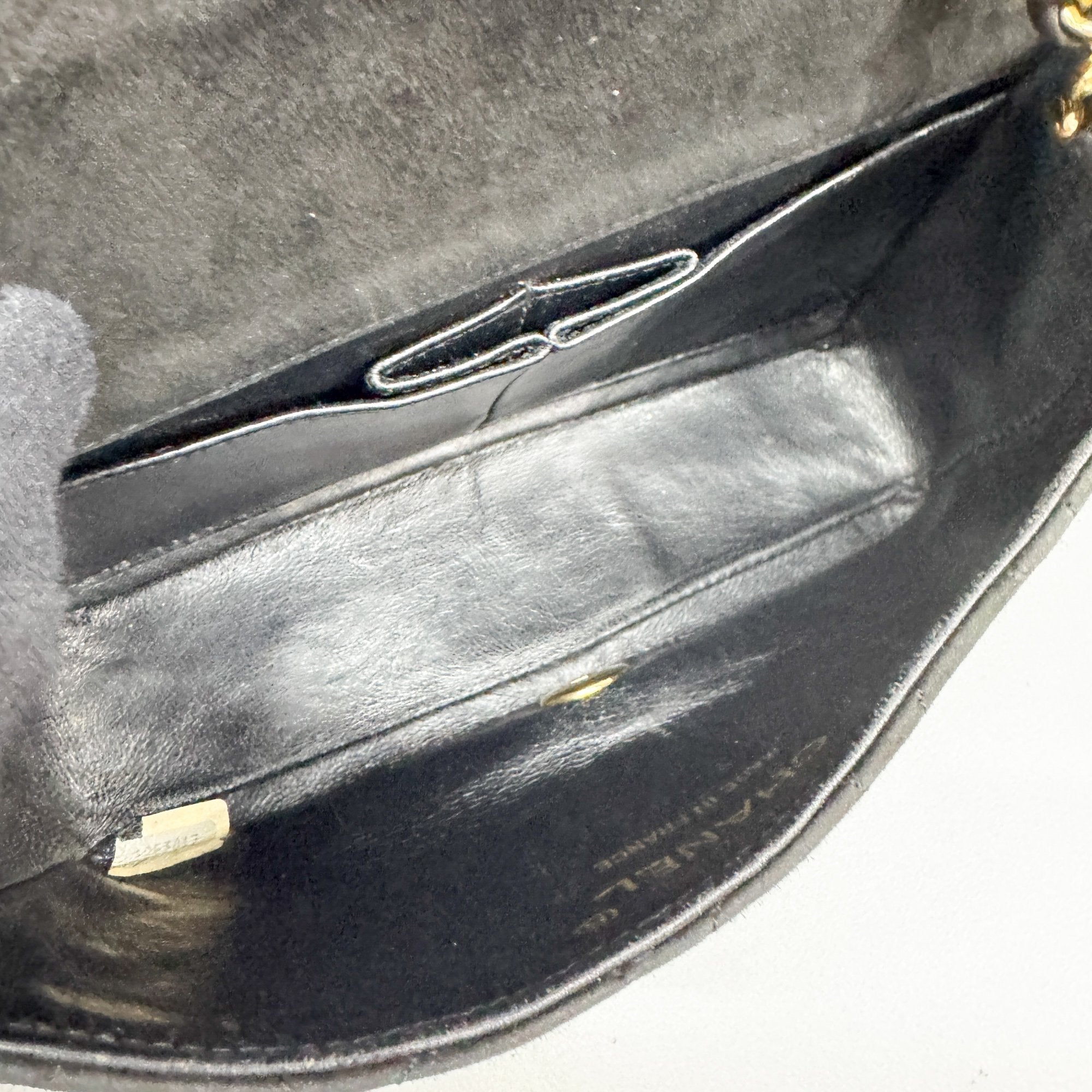 Mini Classic Flap Black Suede Shoulder Bag