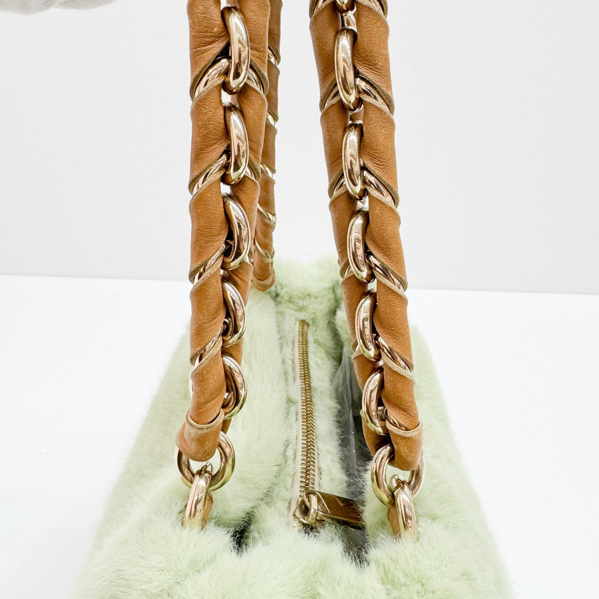 Mia Green fur Shoulder Bag