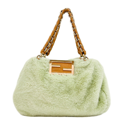 Mia Green fur Shoulder Bag