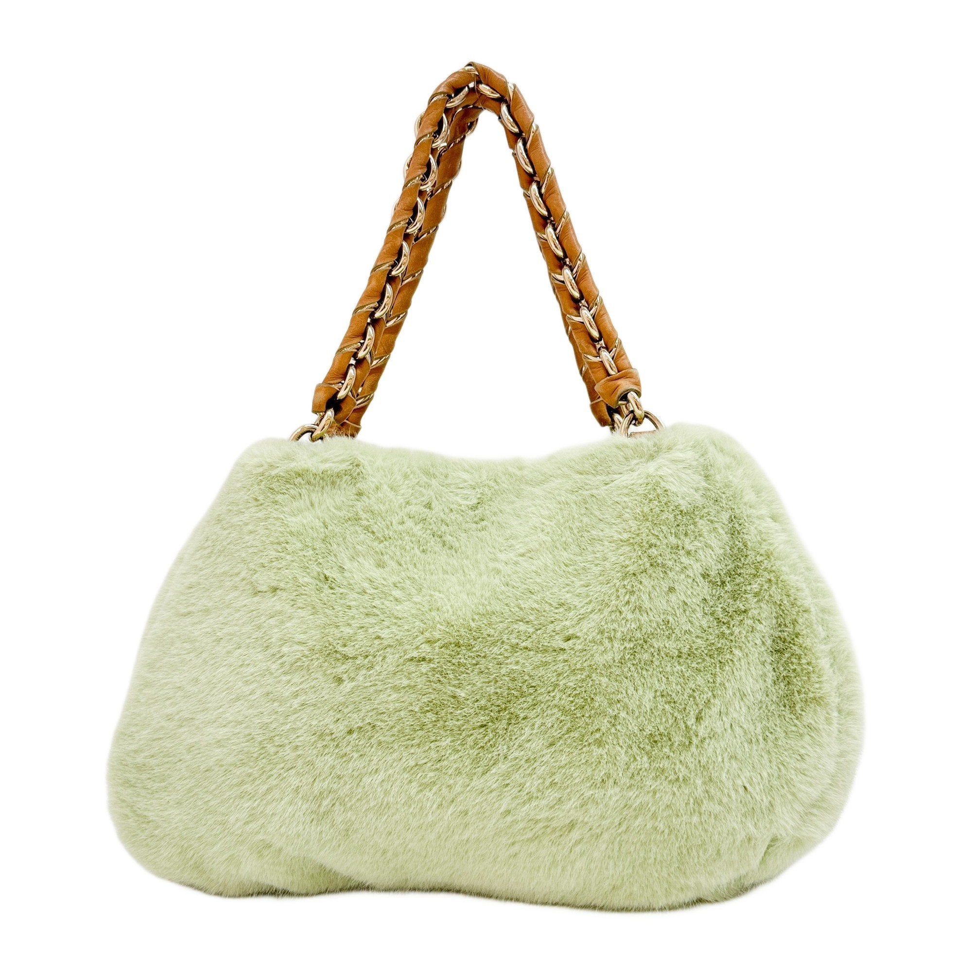 Mia Green fur Shoulder Bag
