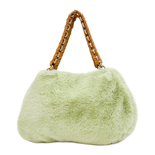 Mia Green fur Shoulder Bag