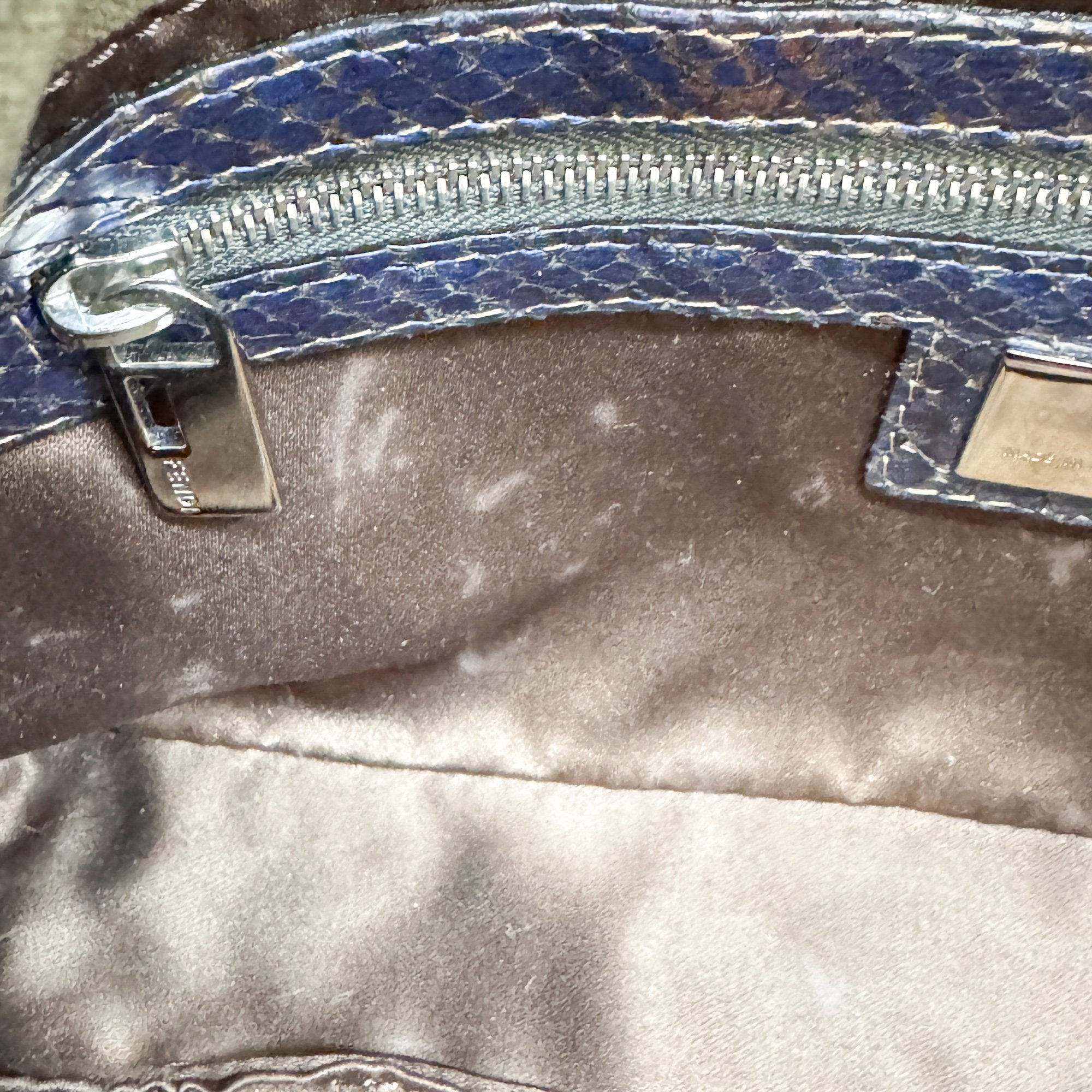 Baguette Olive Green Velvet Shoulder Bag