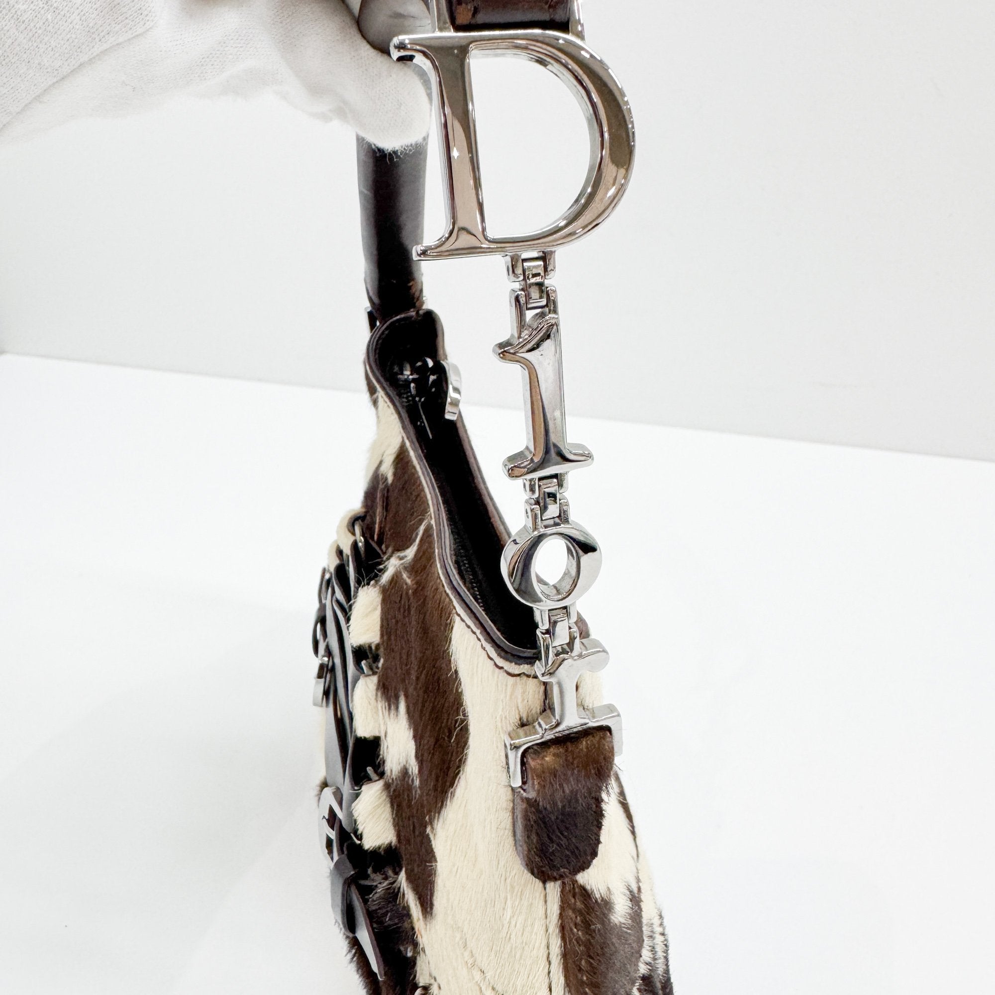 Ballerina Corset Brown Cow Print Pony Hair Hand Bag